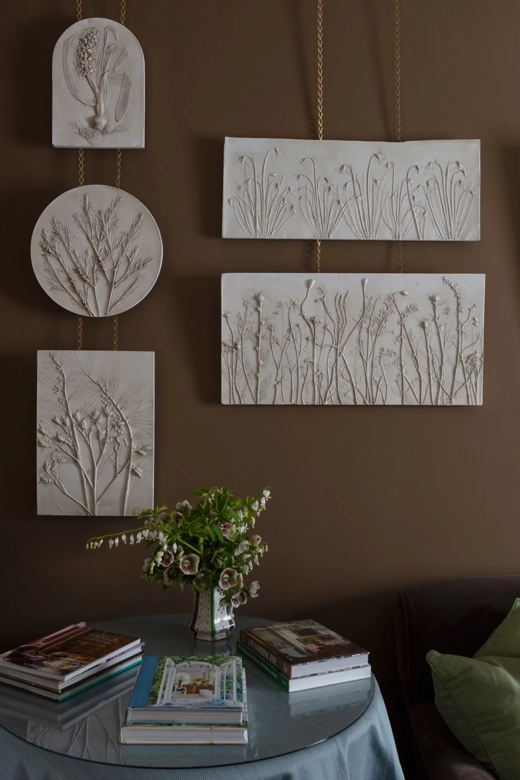 Botanical casts by Katy Eccles of Imprint Casts in an interior by Jessica Buckley
