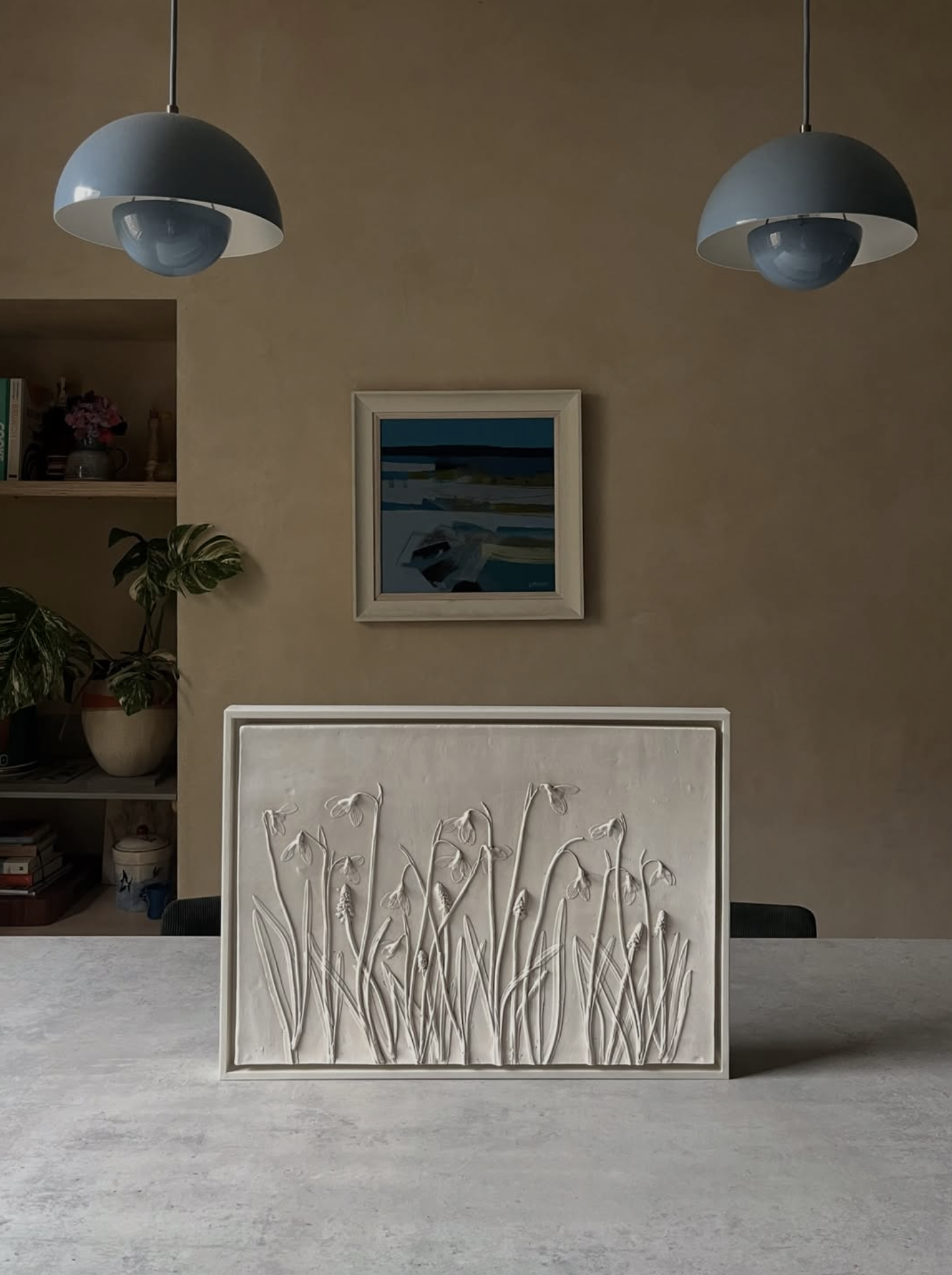 Plaster cast commission of spring flowers by Katy Eccles of Imprint Casts