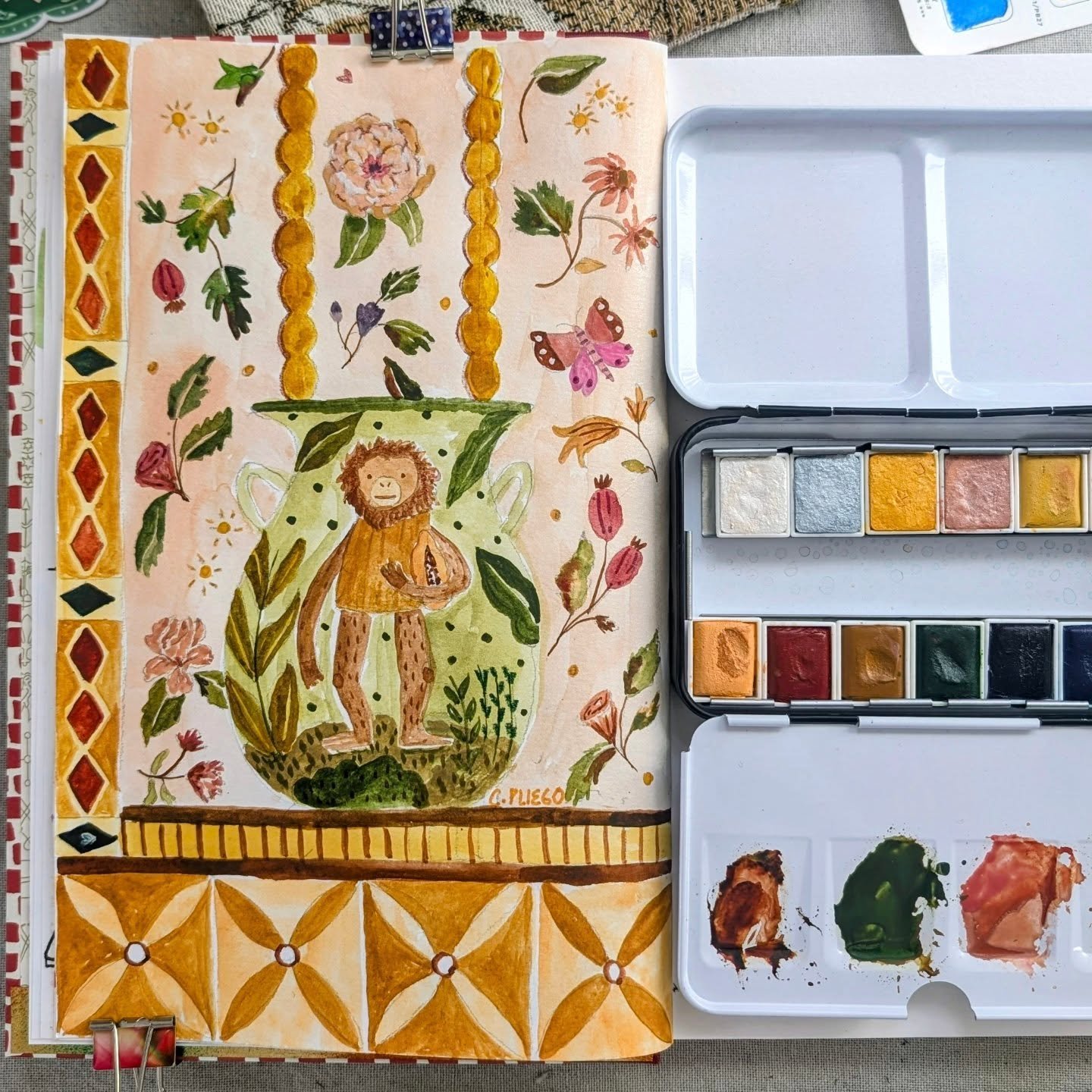 A weekend of small joys 🍁
Trying out a new watercolour set, enjoying the early days of autumn, and making space for friends and art 💜
.
.
#crisbanana #watercolorsketchbook #nzartist #autumncolors🍁 #stilllife