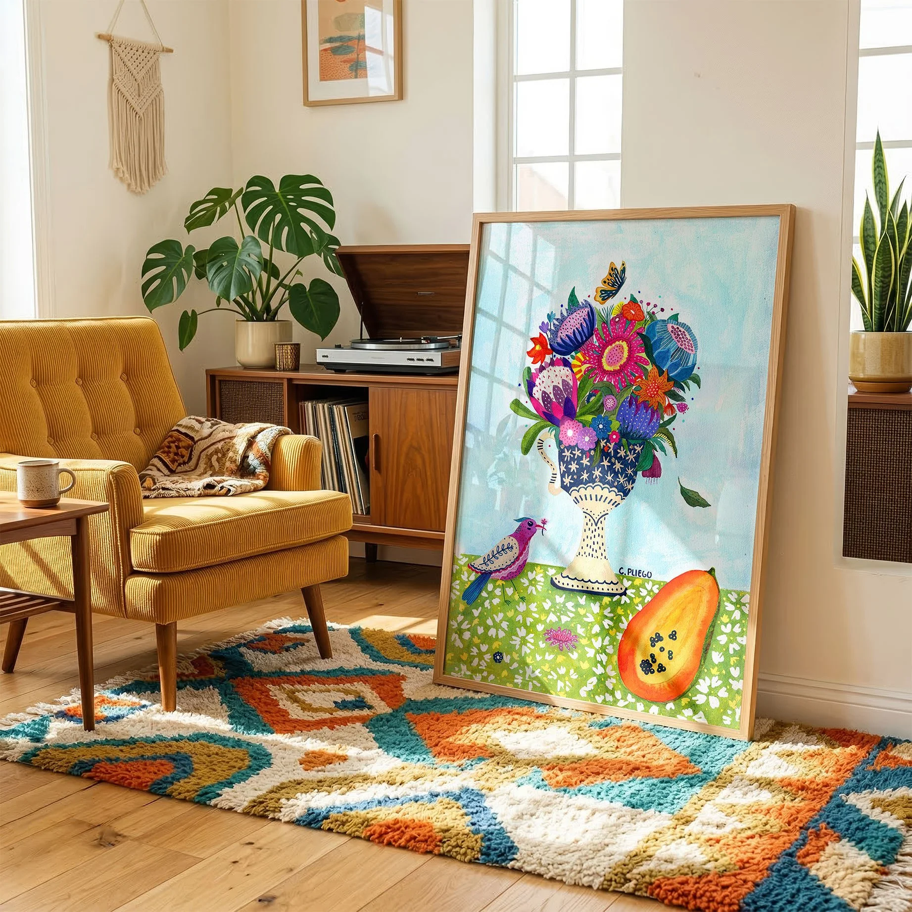 Let's be honest. My art isn't for everyone. 
It's for the maximalist souls who crave colour, pattern, and a room that buzzes with life 🌺 If your idea of "neutral" is terracotta, mustard, and cobalt blue&hellip; You're in the right place. B