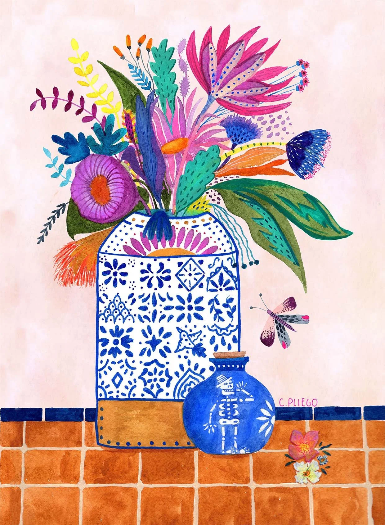 Love Potion -Watercolour & gouache artwork by Cris Pliego