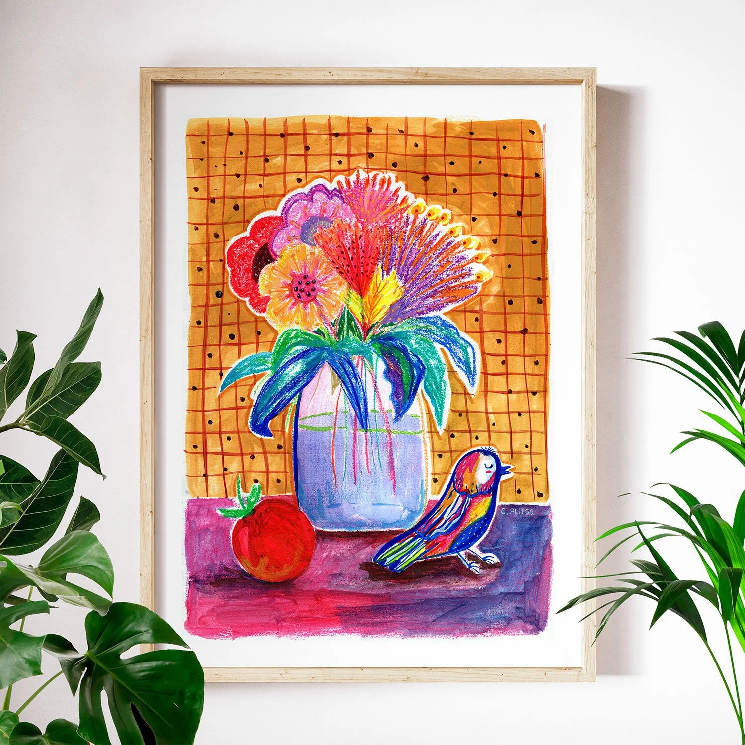 Vintage Fall Floral Art Print