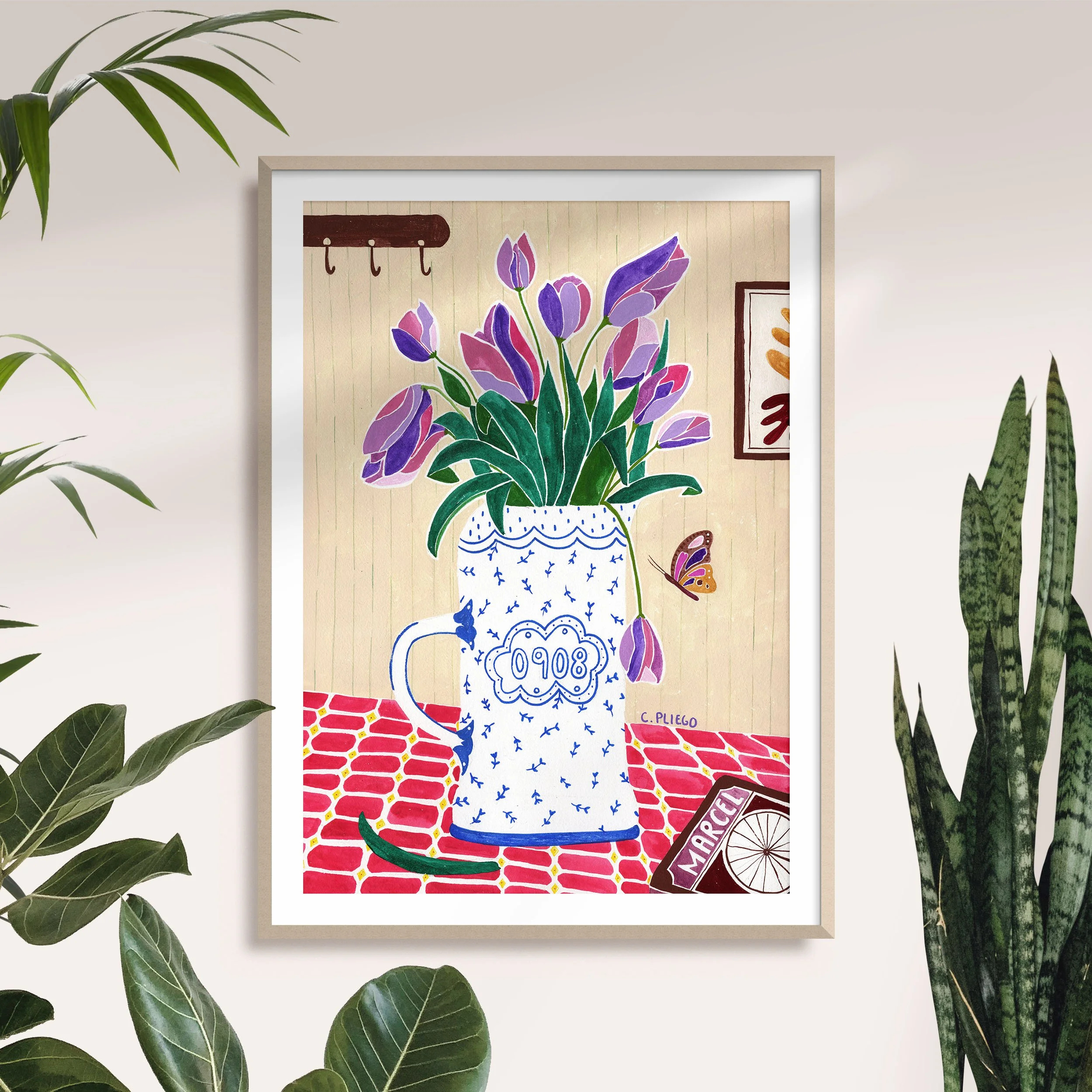 Tulips and Inspiration Floral Art Print