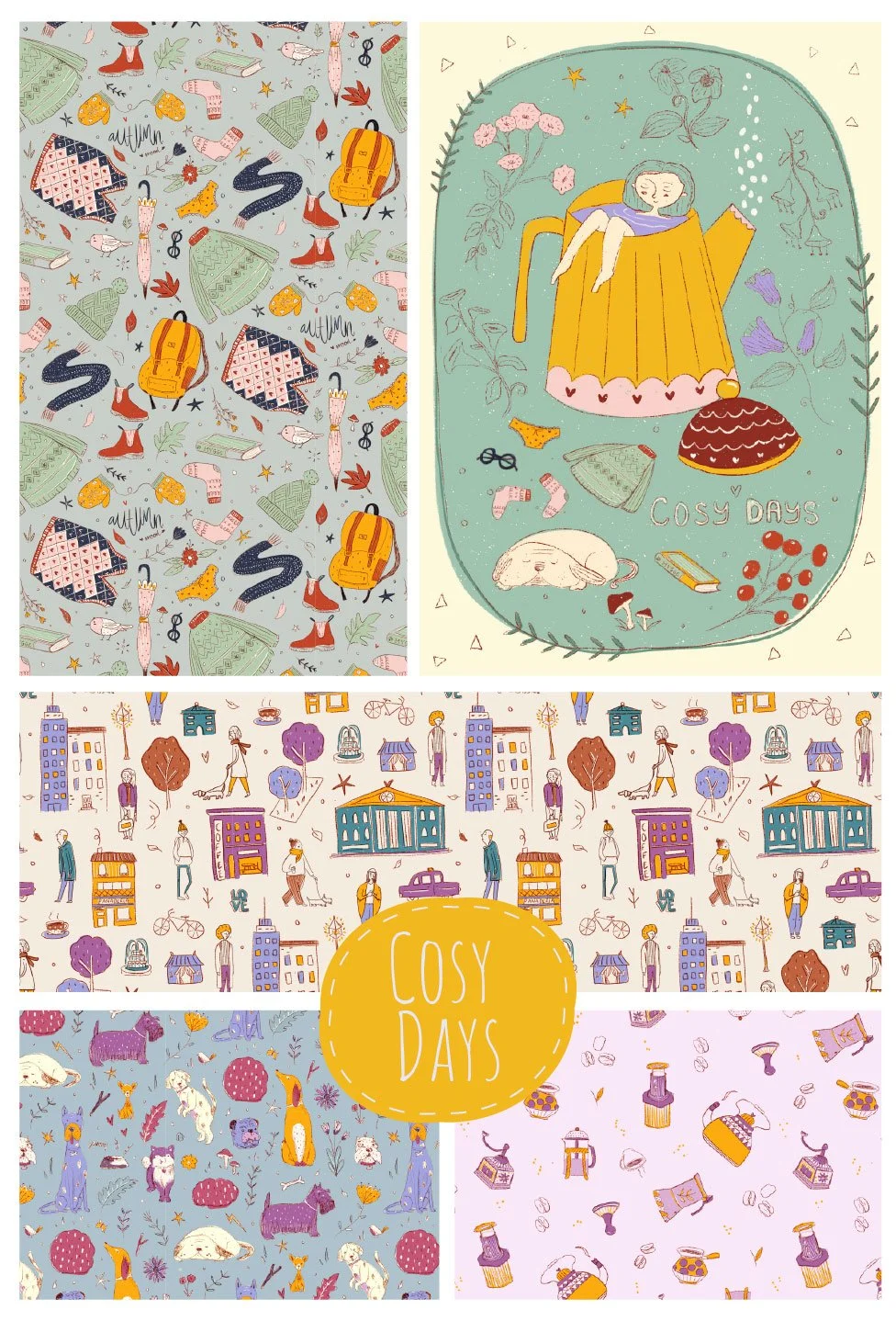 Available for Licensing - Autumn Collection - Digital raster artwork by Cris Banana Studio