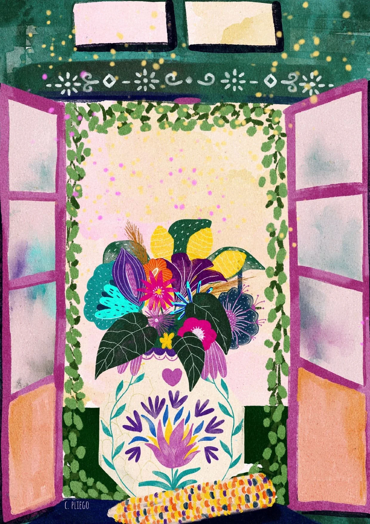 Open Window - Digital Colourful Artwork by Cris Pliego