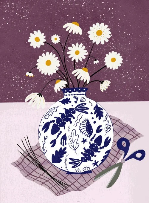 Daisies - Digital Colourful Artwork by Cris Pliego