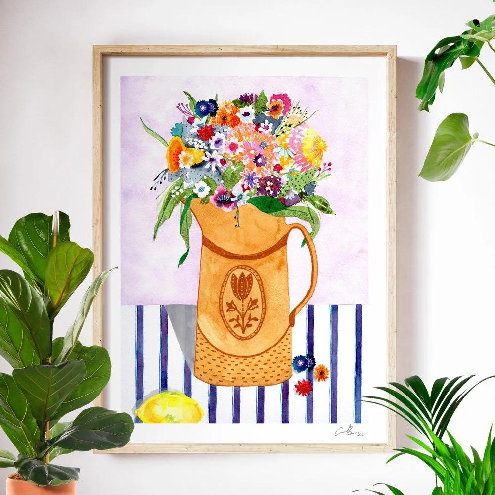 Vintage Still Life Floral Art Print