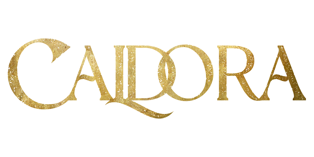 The logo of the video game series 'The Elder Scrolls: Skyrim' with the word 'Calidora' in gold, medieval-style font.