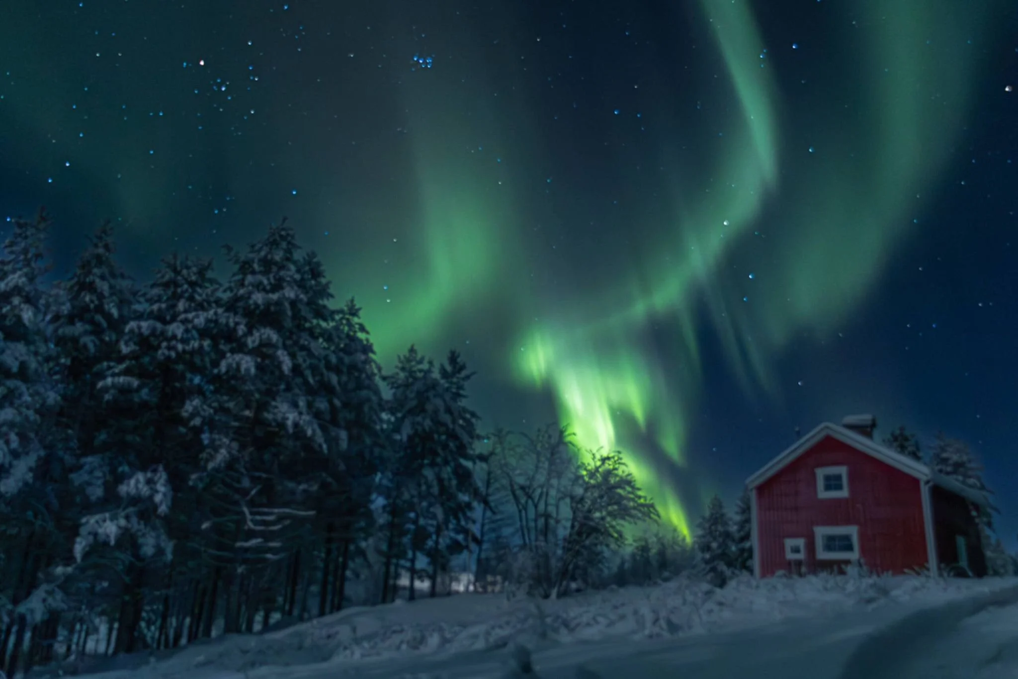 northerns lights Swedish lapland