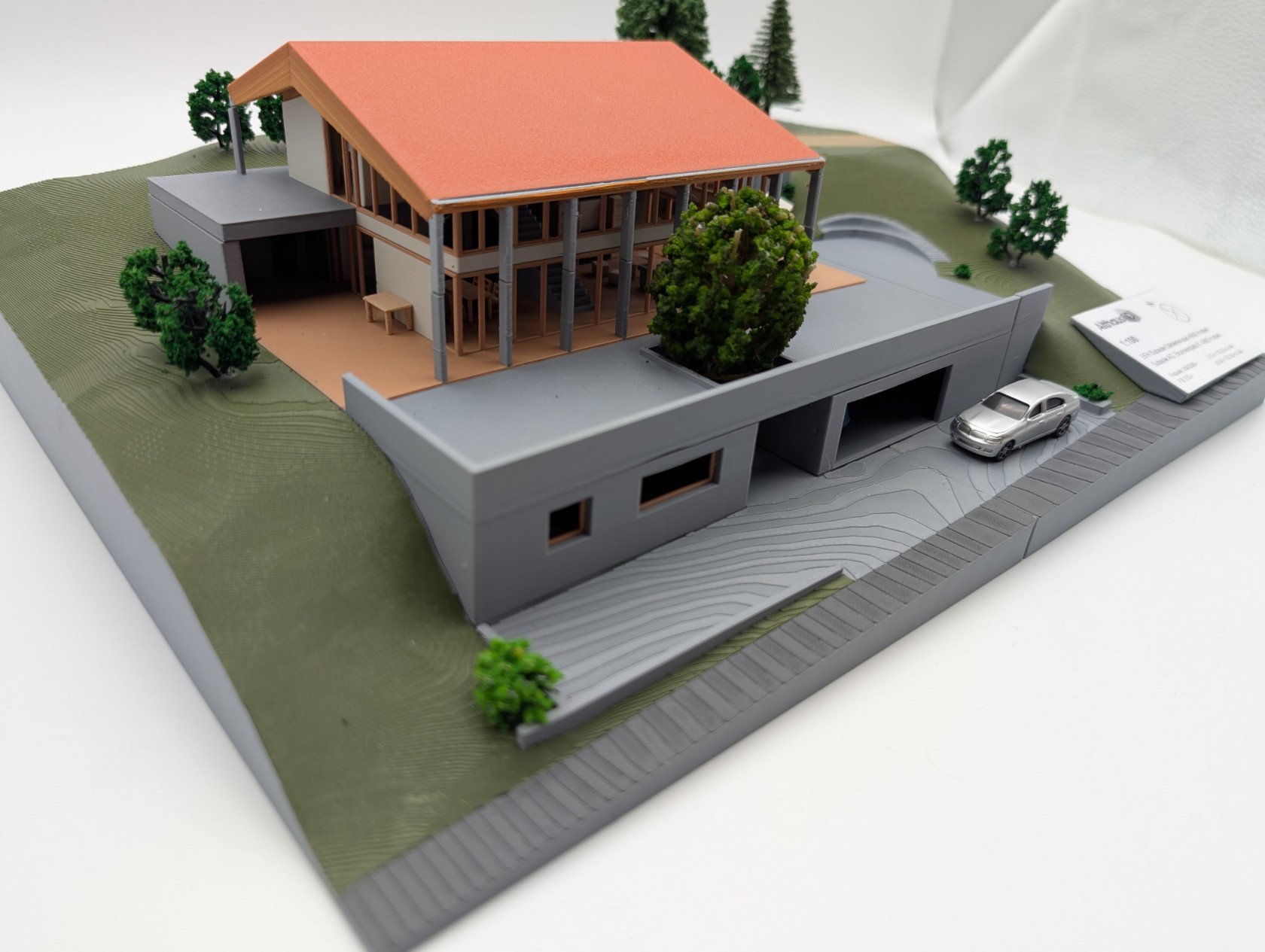 Gesamtübersicht des Präsentationsmodells aus der Vogelperspektive für eine umfassende Projekt-Visualisierung in Bern, Schweiz