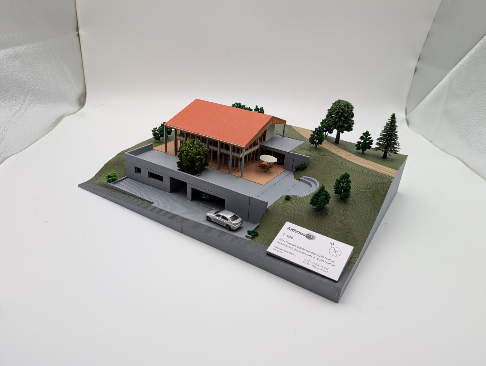 Geschlossenes 3D-Druck-Modell, perfekt als eindrückliches Präsentationsmodell für das Immobilienmarketing in Bern, Schweiz