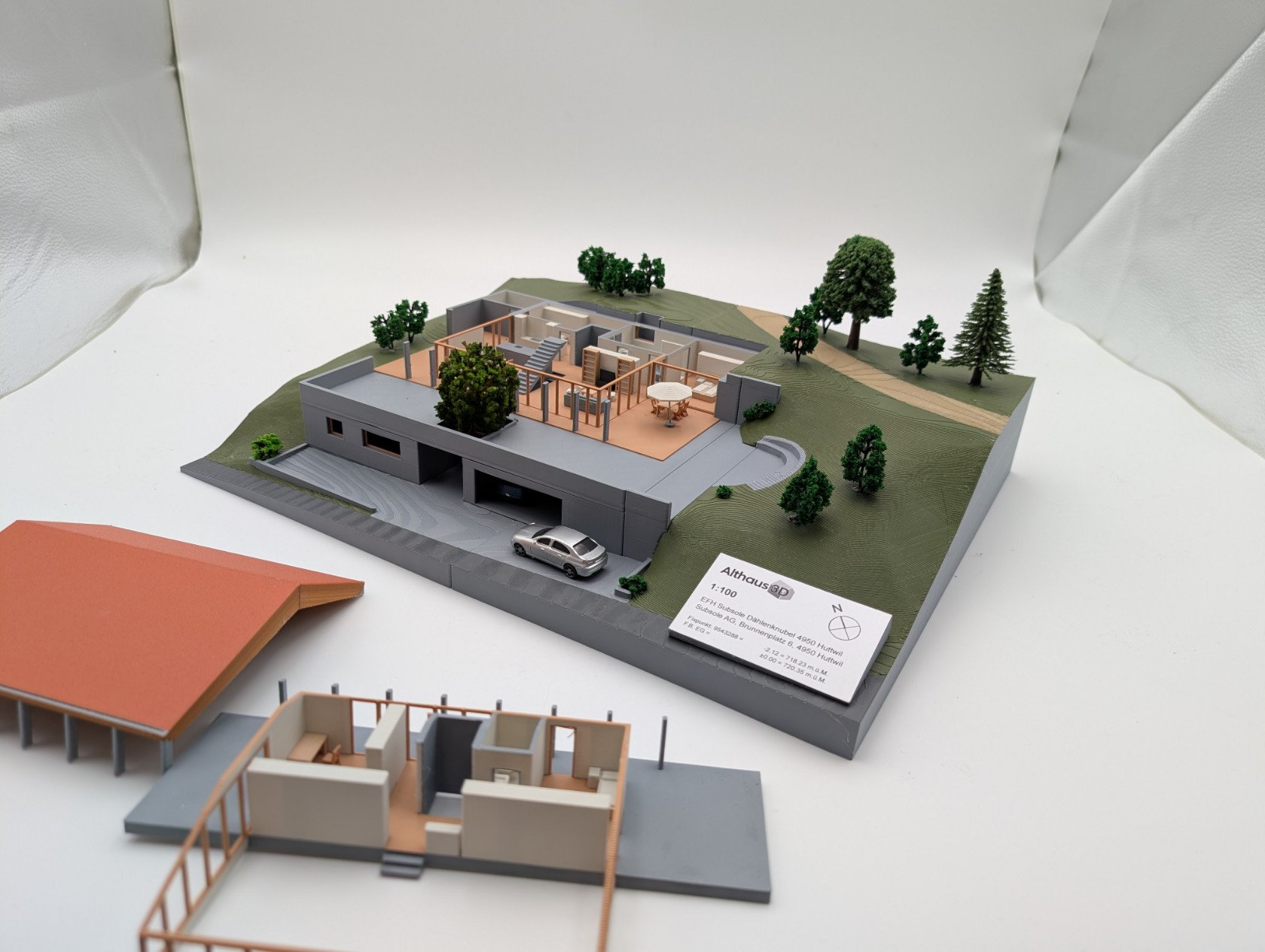 Zerlegbares Präsentationsmodell aus Bern, Schweiz, das eine flexible Visualisierung der einzelnen Geschosse und Innenräume ermöglicht