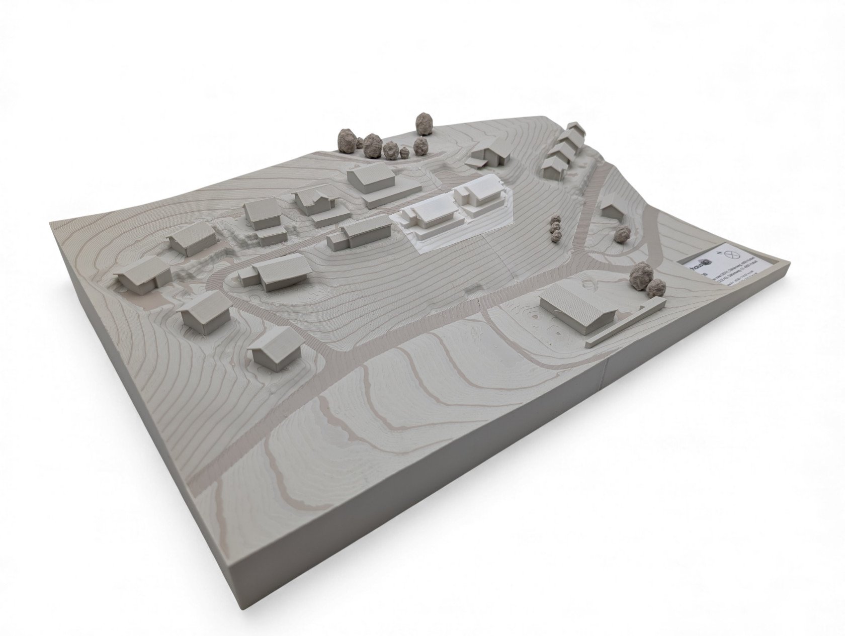 Draufsicht auf das Weissmodell, ideal zur Übersicht bei Baueingaben im Kanton Bern, Schweiz