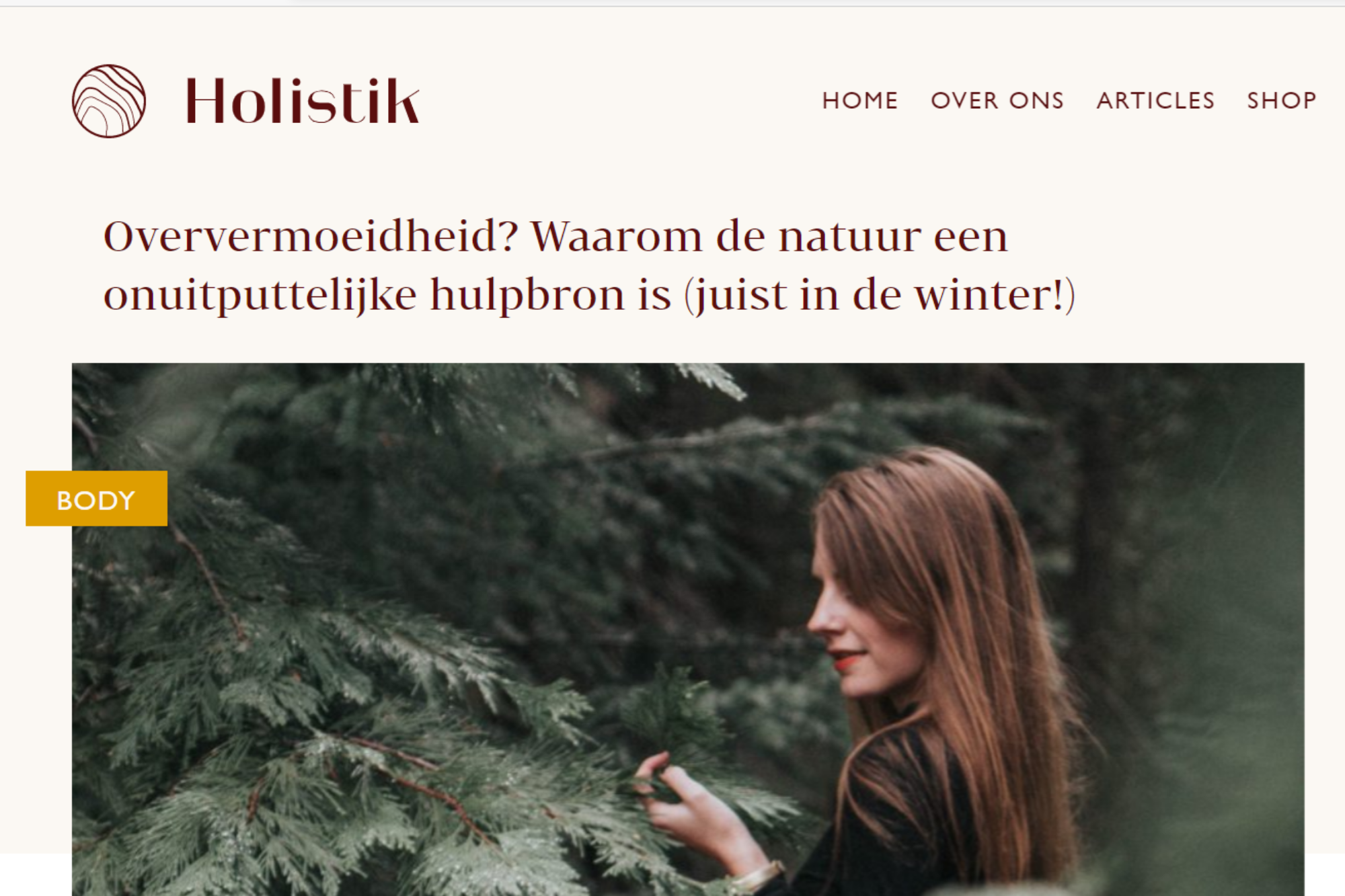 Holistik schrijft over oververmoeidheid en waarom de natuur een onuitputtelijke hulpbron is