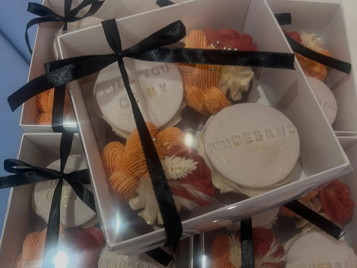 Cupcakes for all occasions. Such a perfect way to ask family and friends to be bridesmaids
