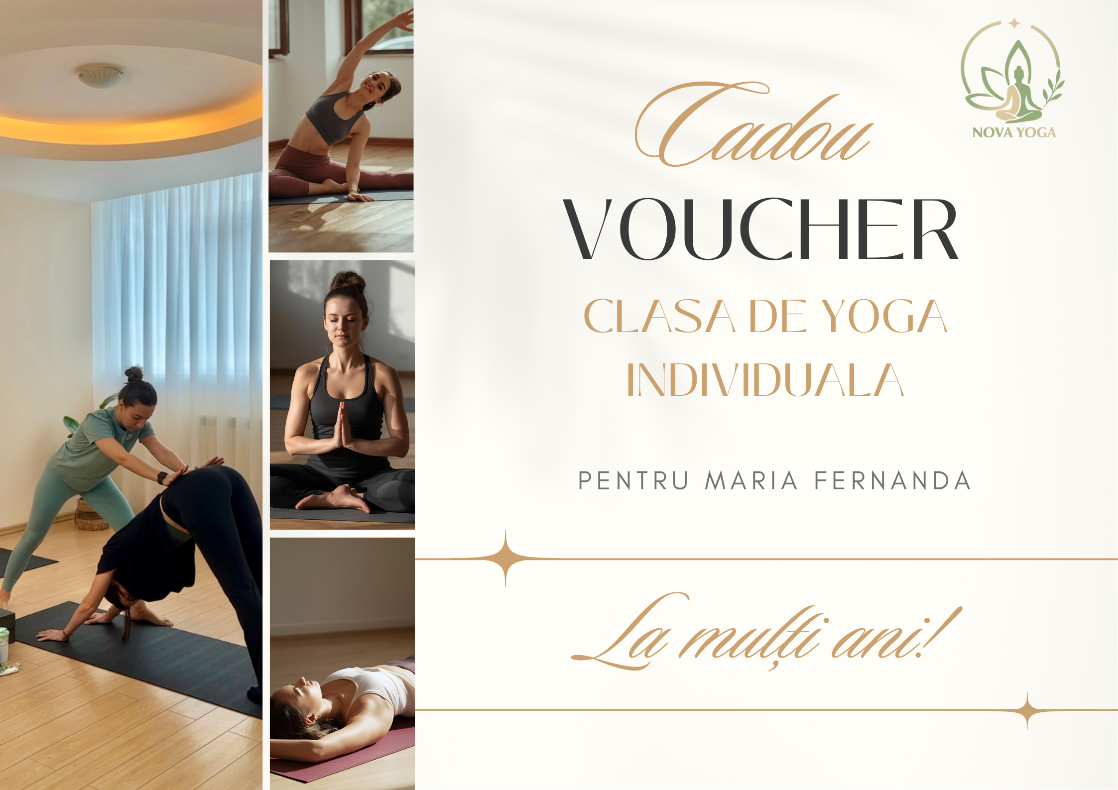 Voucher Cadou Yoga in centru Chisinau in English si Romana