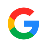 Google logo with multicolored 'G' on a white background
