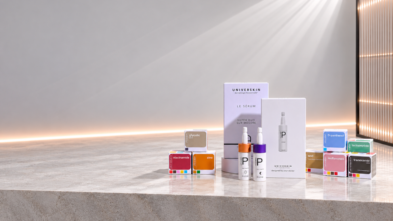 Universkin Personalised Skincare distributed by Anovia Aesthe.Tech in Australia and New Zealand