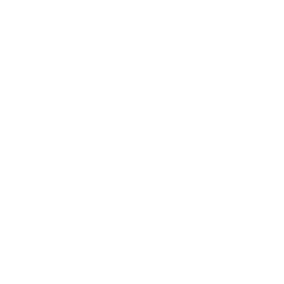 Two champagne glasses clinking with festive triangle banners overhead