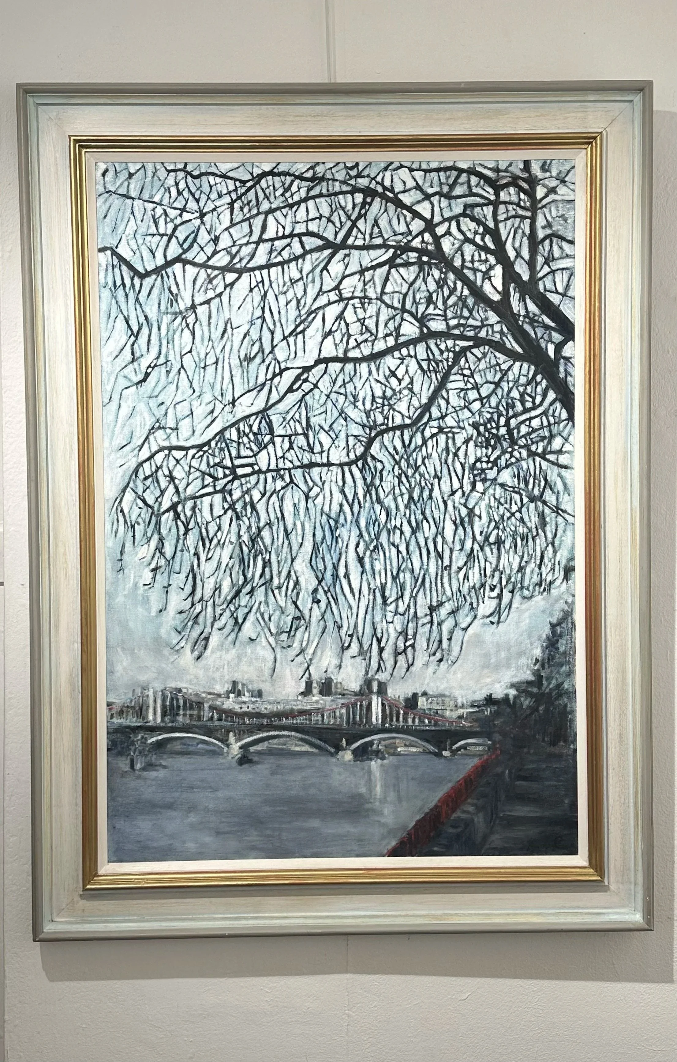 Along the Thames, Battersea Park, 99x135cm, Oil on Canvas, £4600