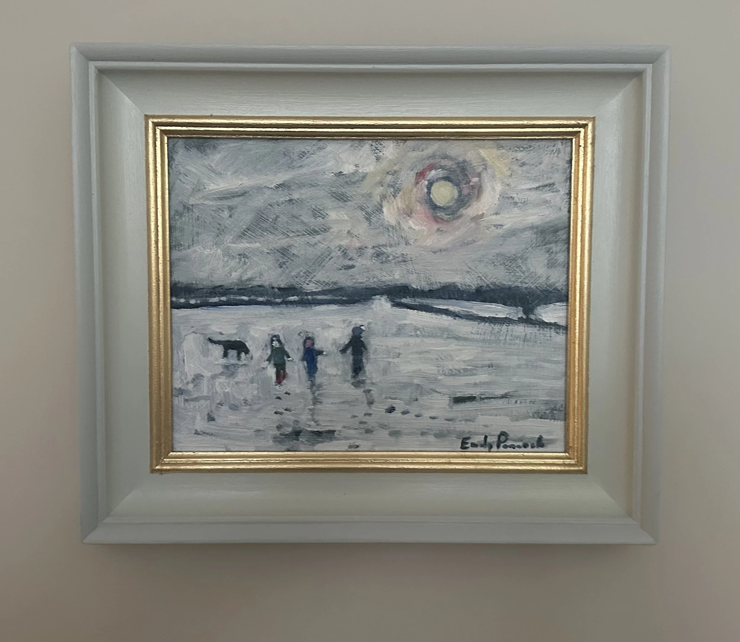 Snowy Morning, Oil on Panel, 29x34cm SOLD