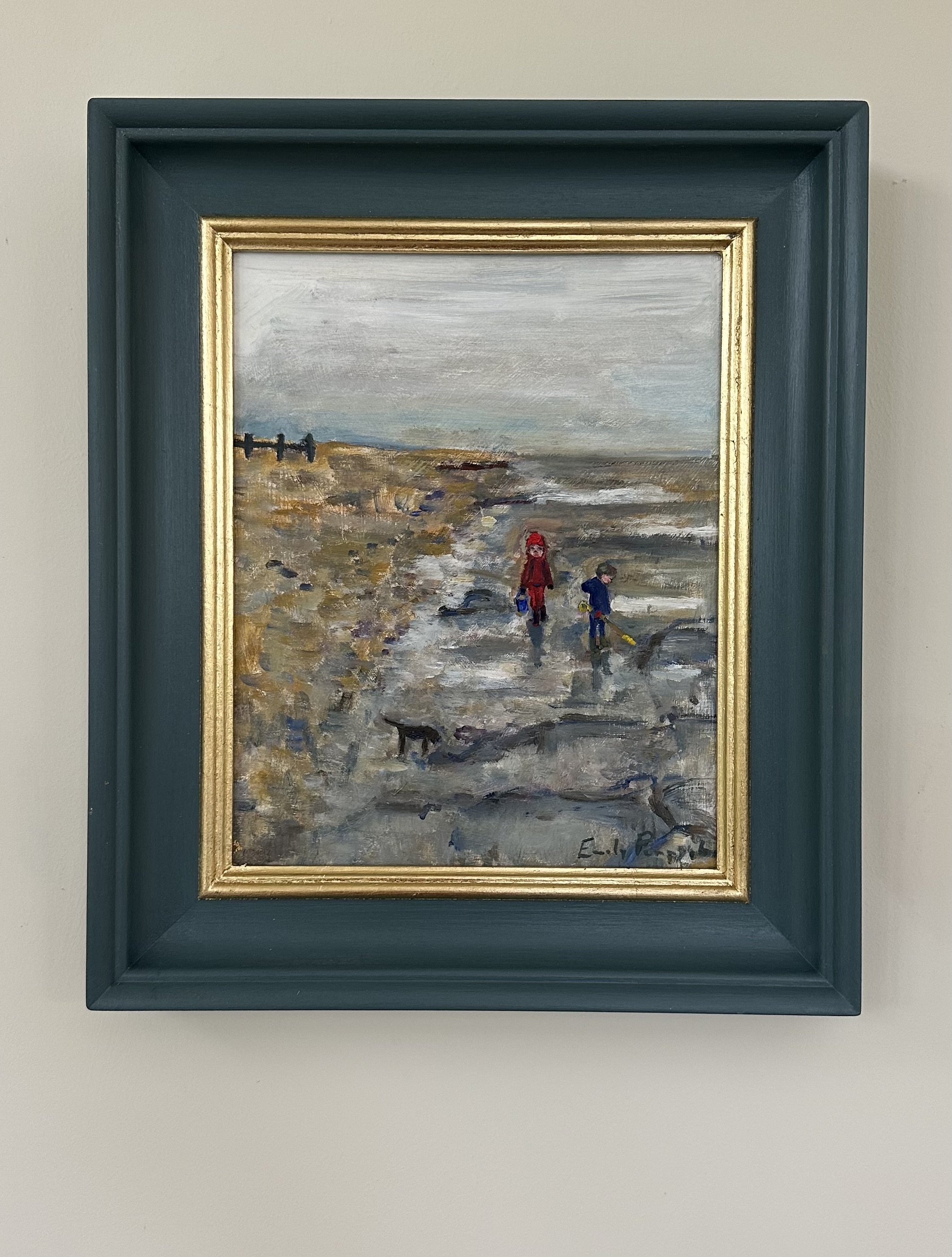 Winter at the Beach, Oil on Panel, 29x34cm, SOLD