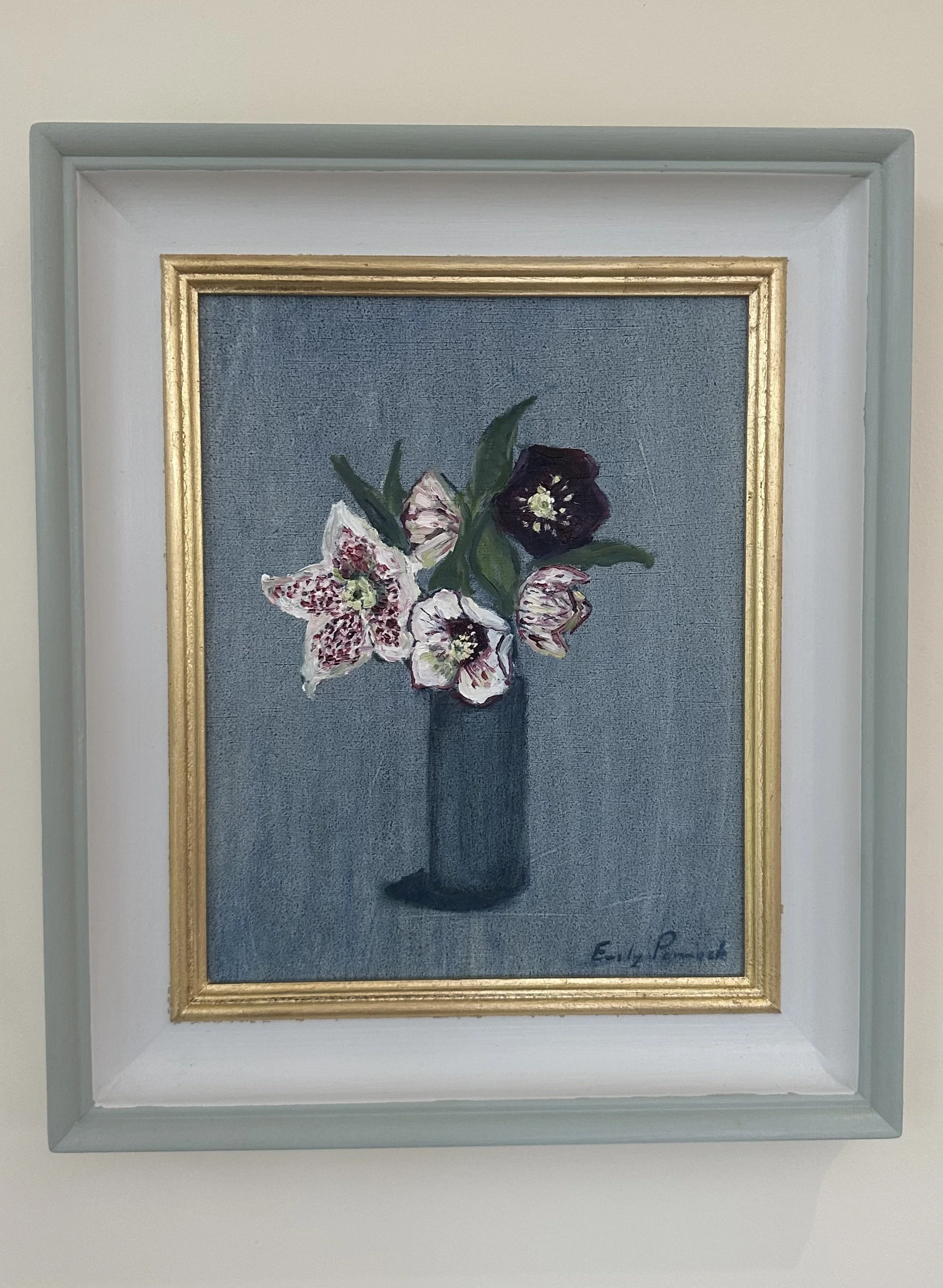 Hellebores, Oil on Panel, 29x34cm, SOLD