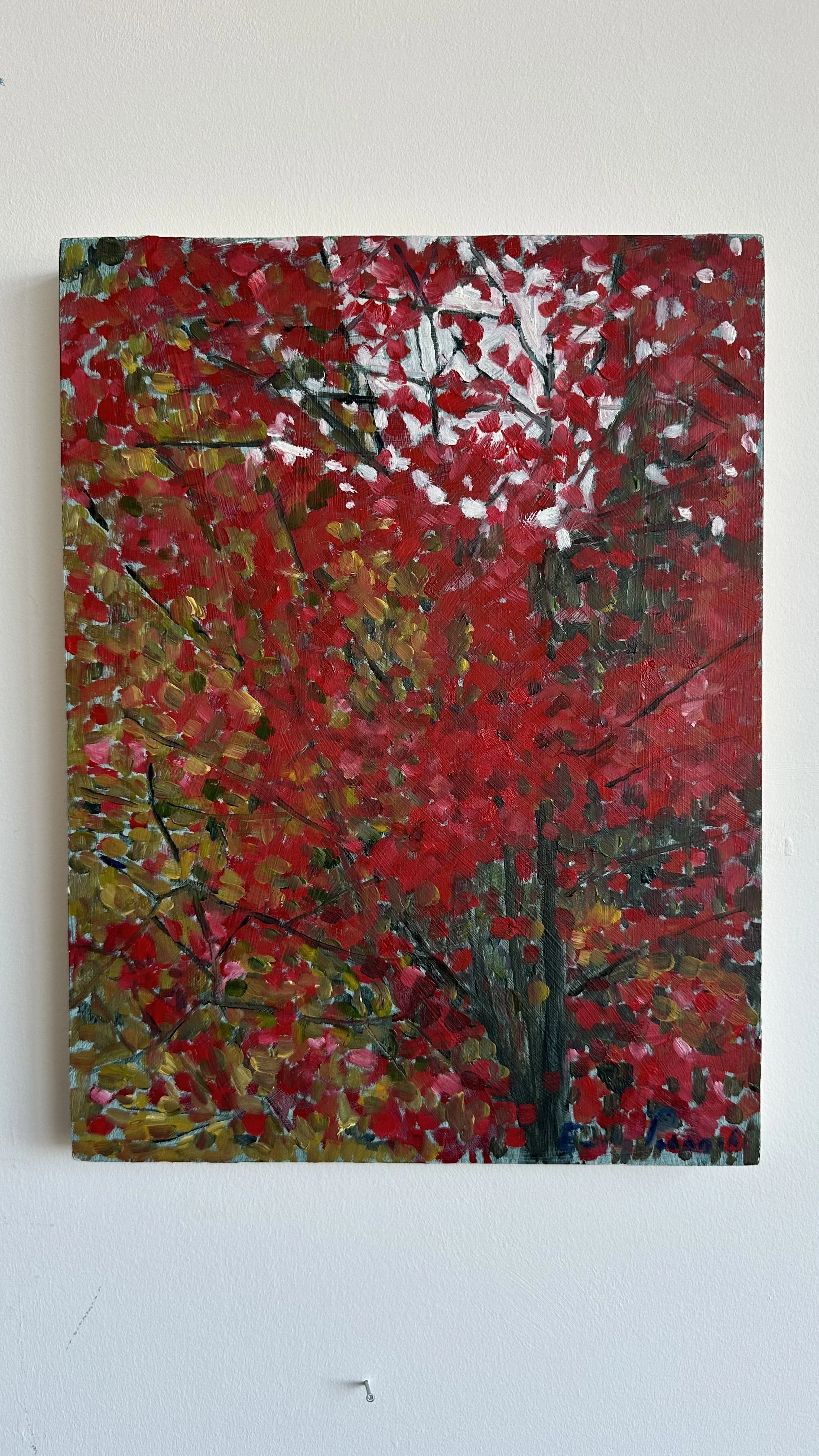 Autumn Red, Oil on Panel, 31x23cm, SOLD