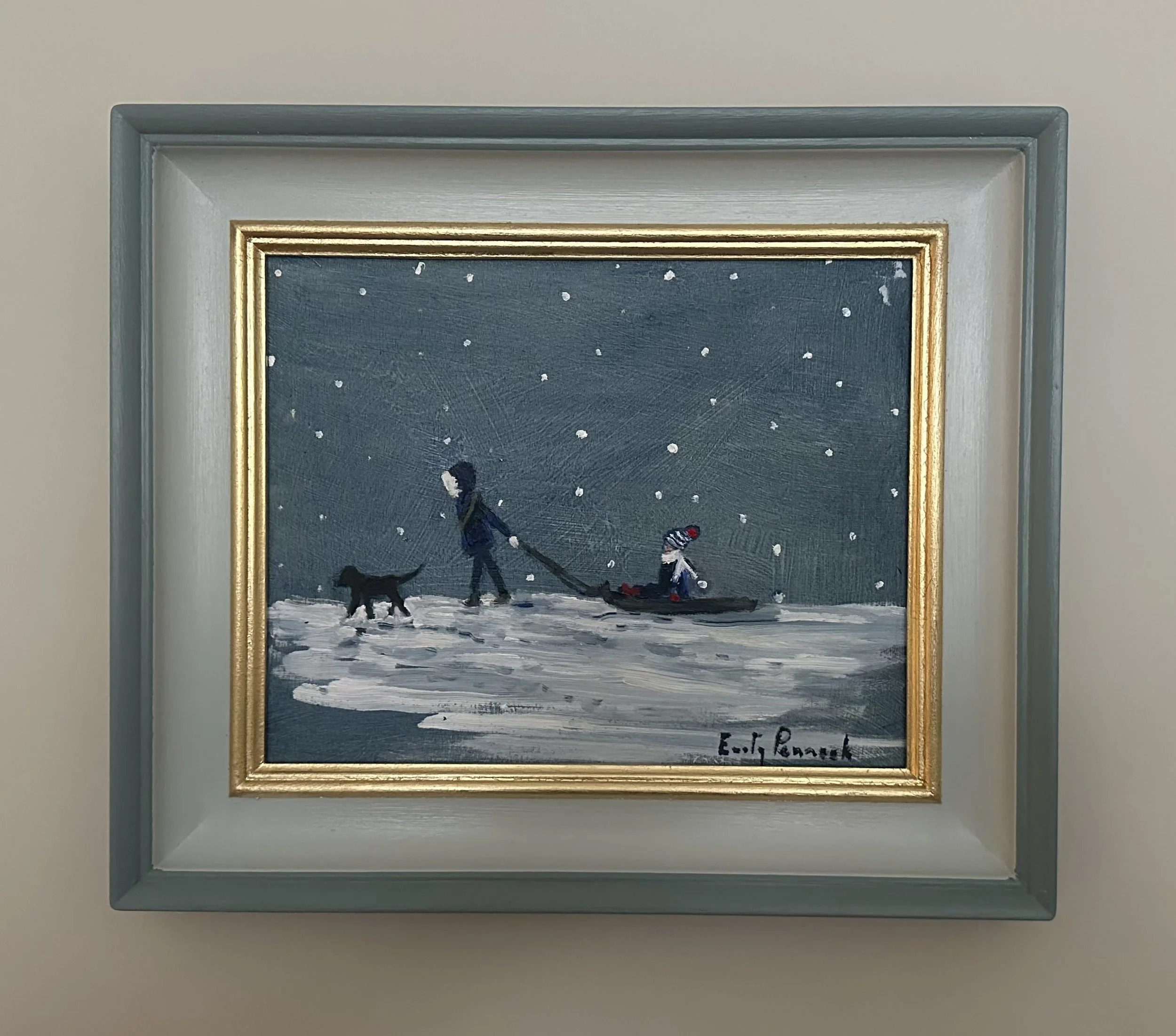 Leading the way, Oil on panel, 29x34cm, SOLD