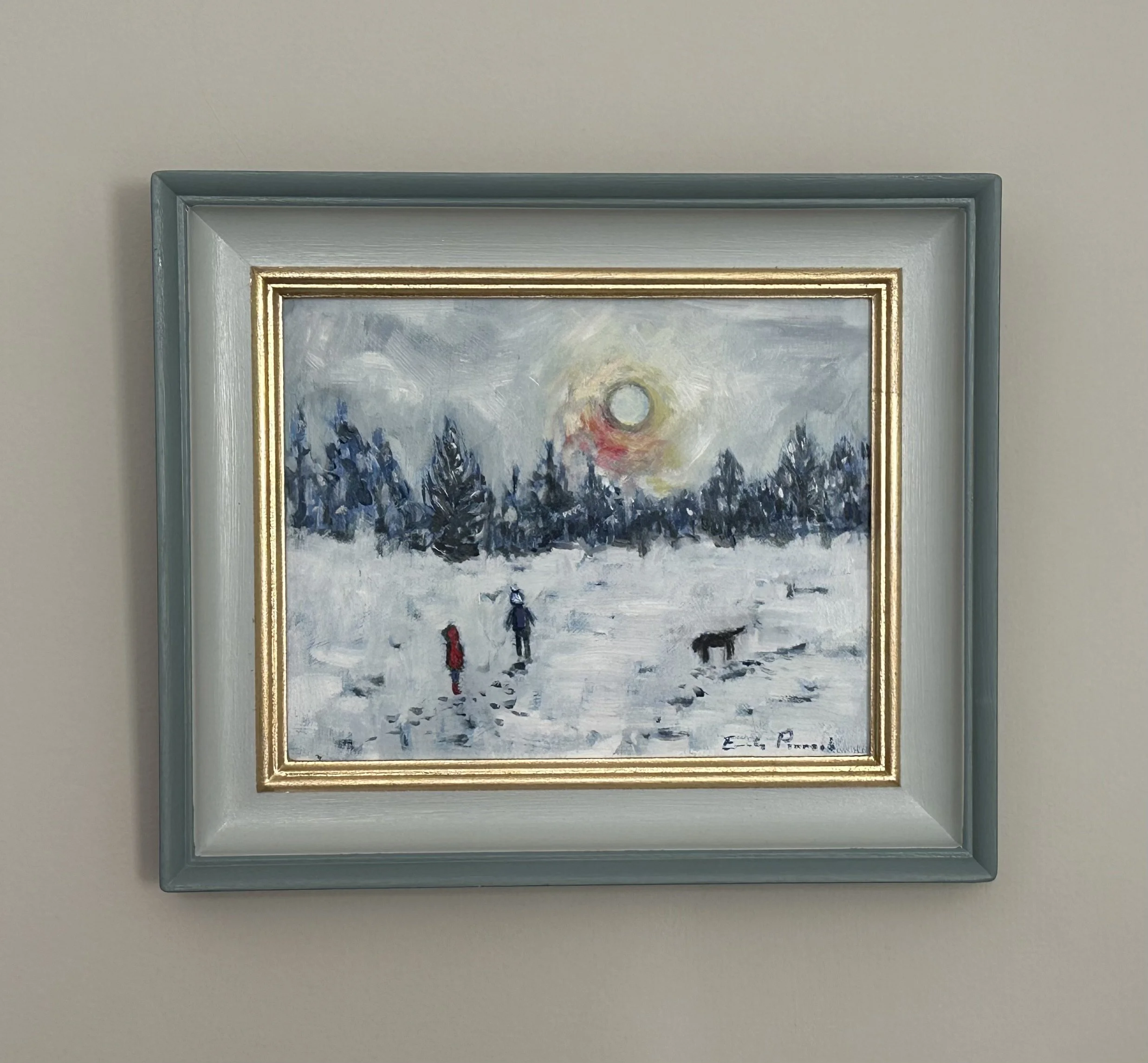 Snow Day, Oil on Panel, 29x34cm, SOLD