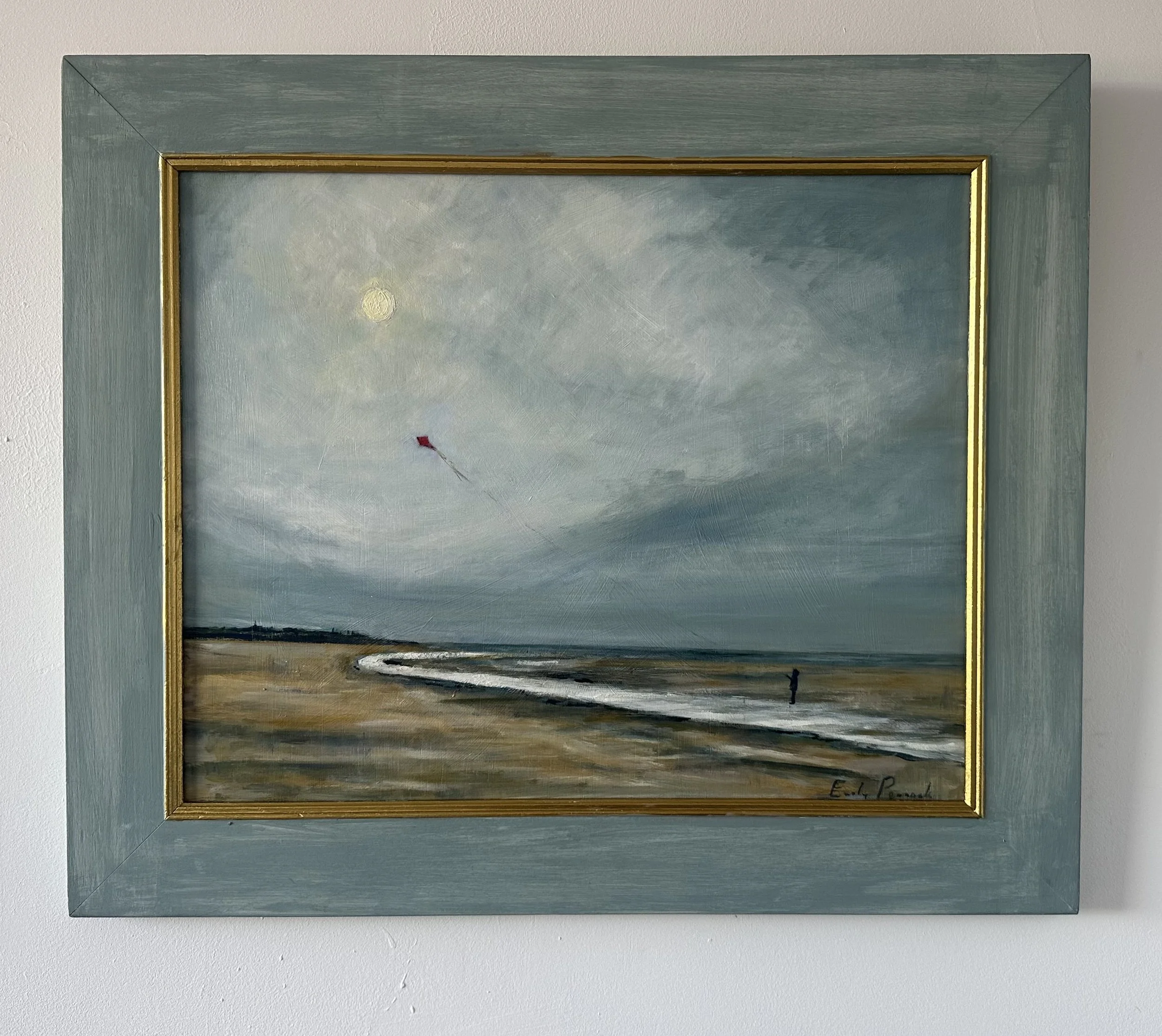 Kite at Camber, Oil on Panel, 63x55cm, £1650