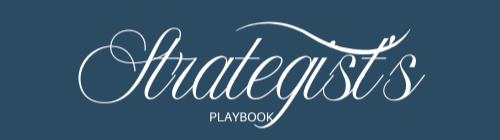 Logo for Strategist's Playbook, a digital publication dedicated to analyzing brand strategies and marketing case studies.