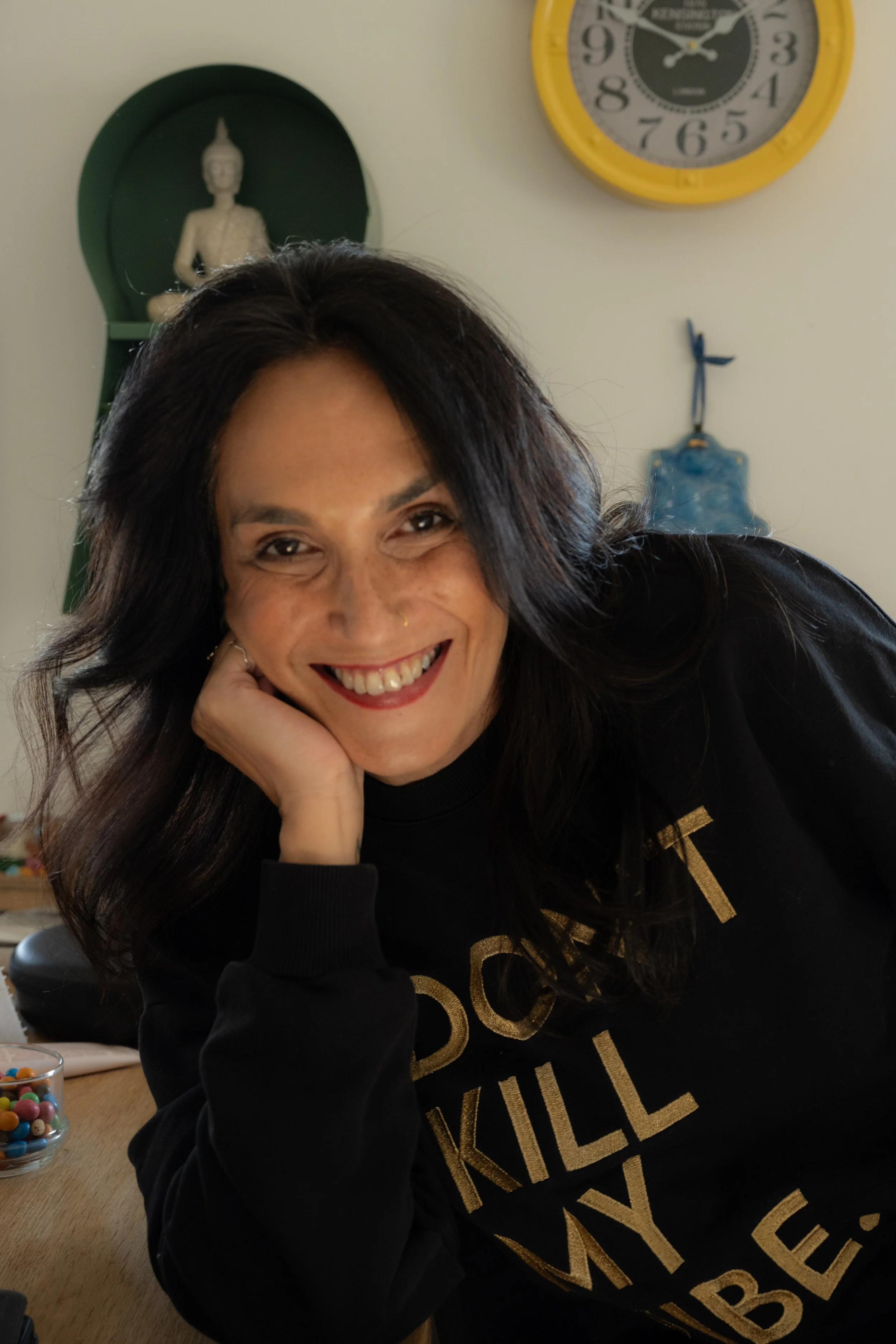 Limor smiles warmly at the camera