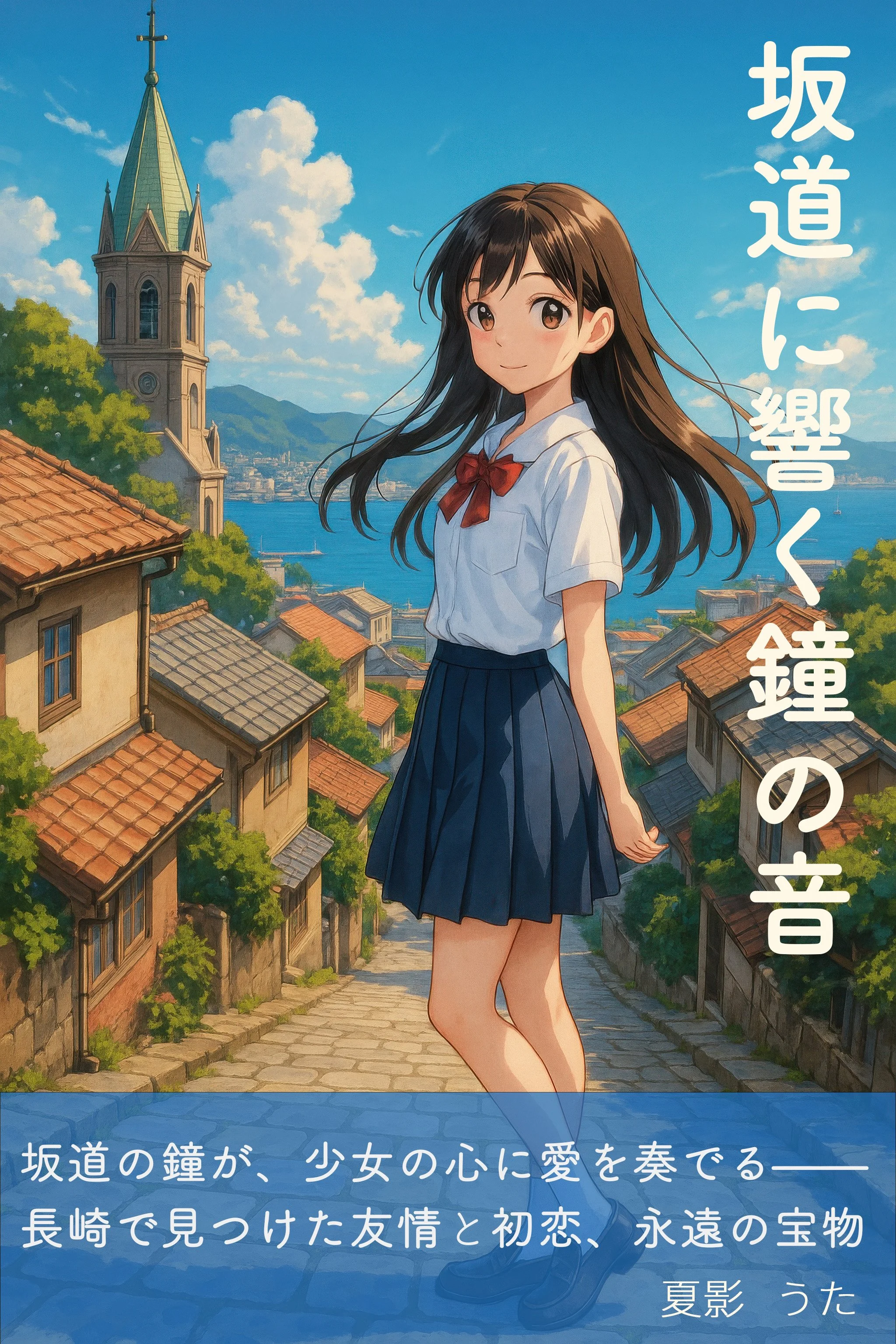 坂道に響く鐘の音