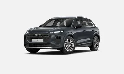 Black Audi electric SUV against a plain white background.