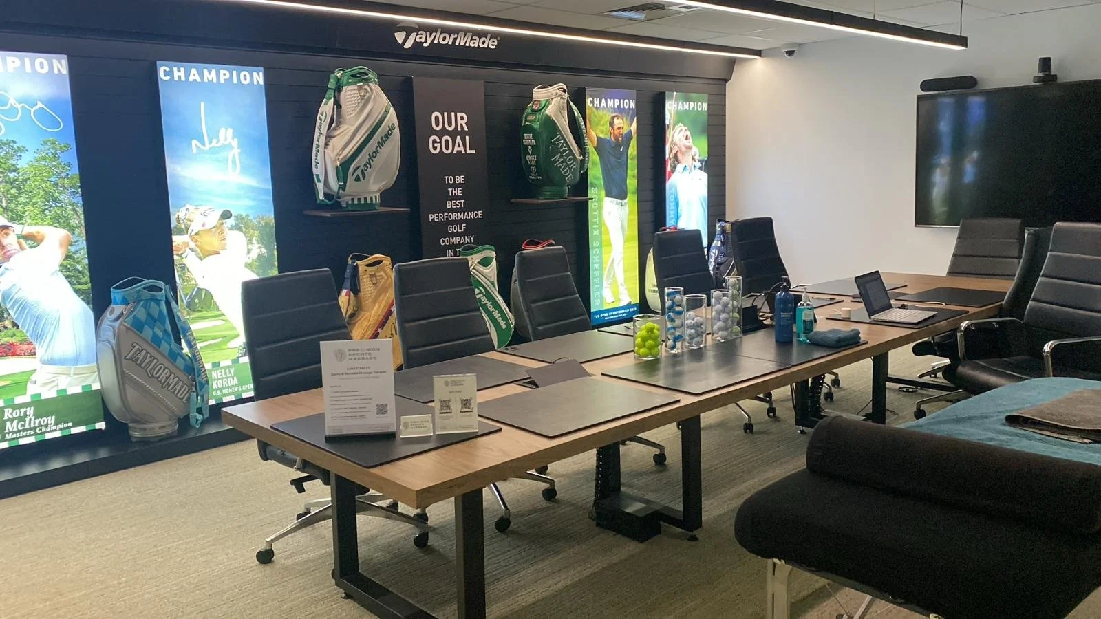 TaylorMade Golf Wellness Day Corporate Massage Setup