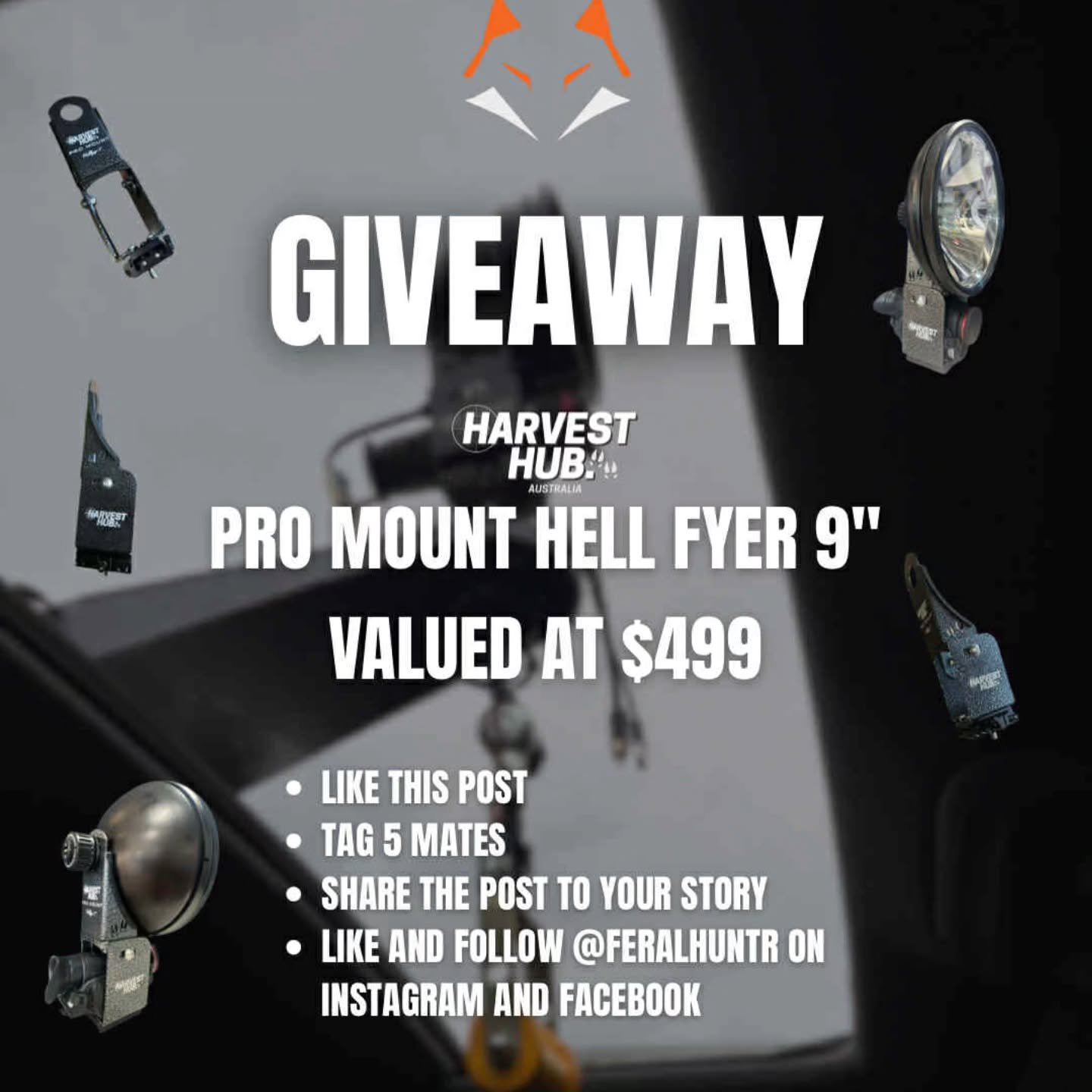 🔥 GIVEAWAY TIME 🔥

Massive thank you to the boys at Harvest Hub for making this one possible 👊

We&rsquo;re giving away a Pro Mount Hell Fyer 9&rdquo; valued at $499 to one lucky winner! 💥

This is the perfect upgrade for your setup - don&rsquo;t