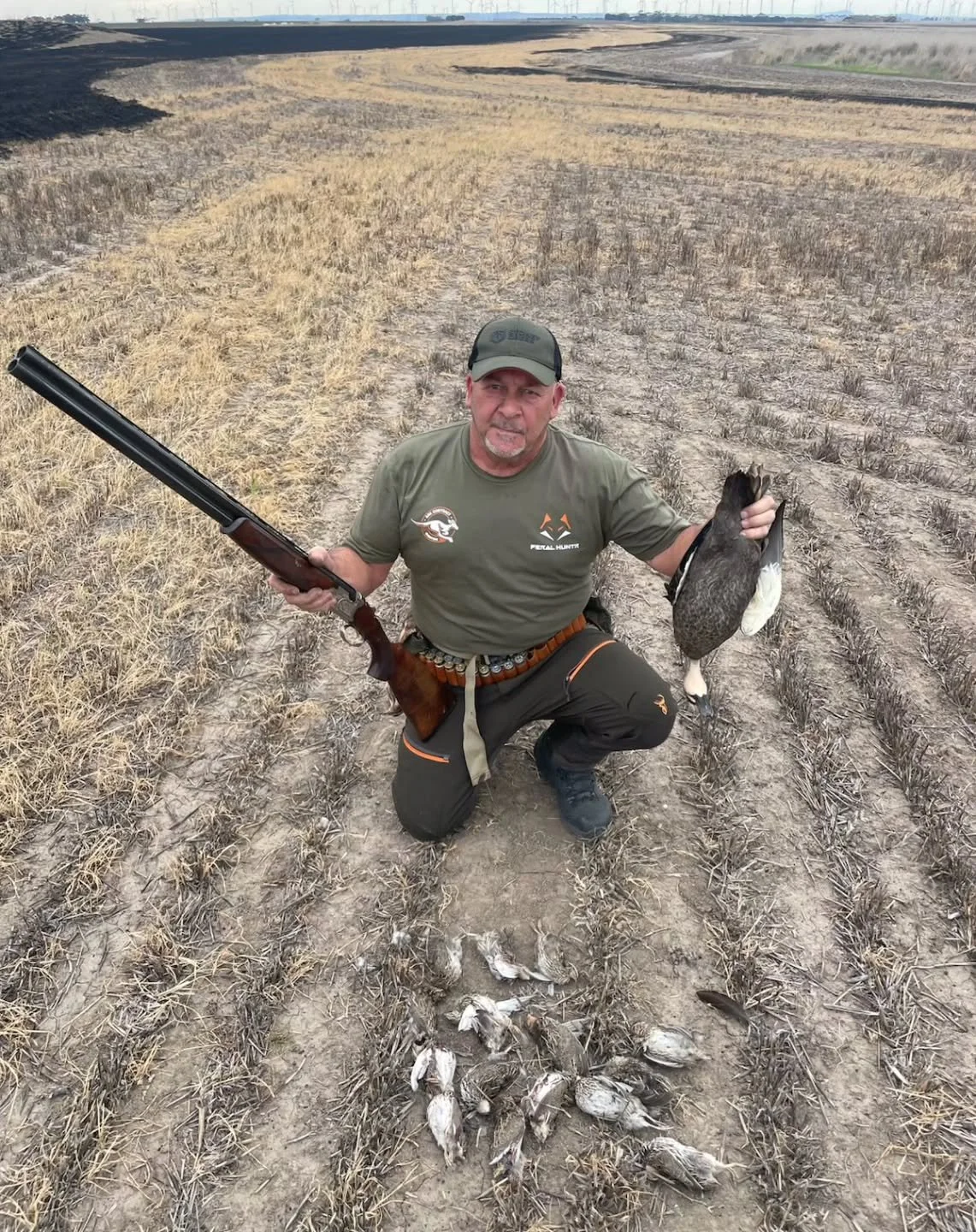 Mick getting out on the quail
