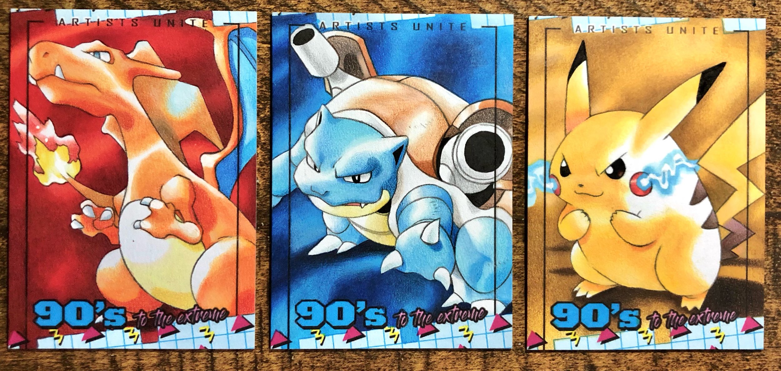 Pokemon Red, Blue & Yellow Sketch Cards