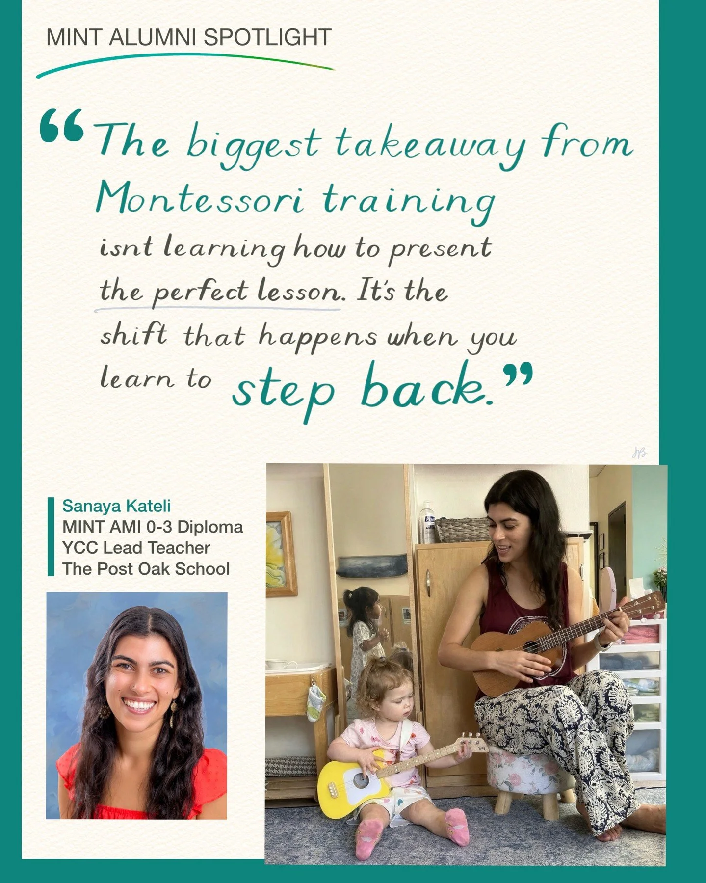 What has a child figured out on their own that surprised you when you paused to observe? 🌱 For MINT alumna Sanaya Kateli, those moments changed how she teaches.

&ldquo;Learning how to truly watch a child without immediately stepping in to interfere