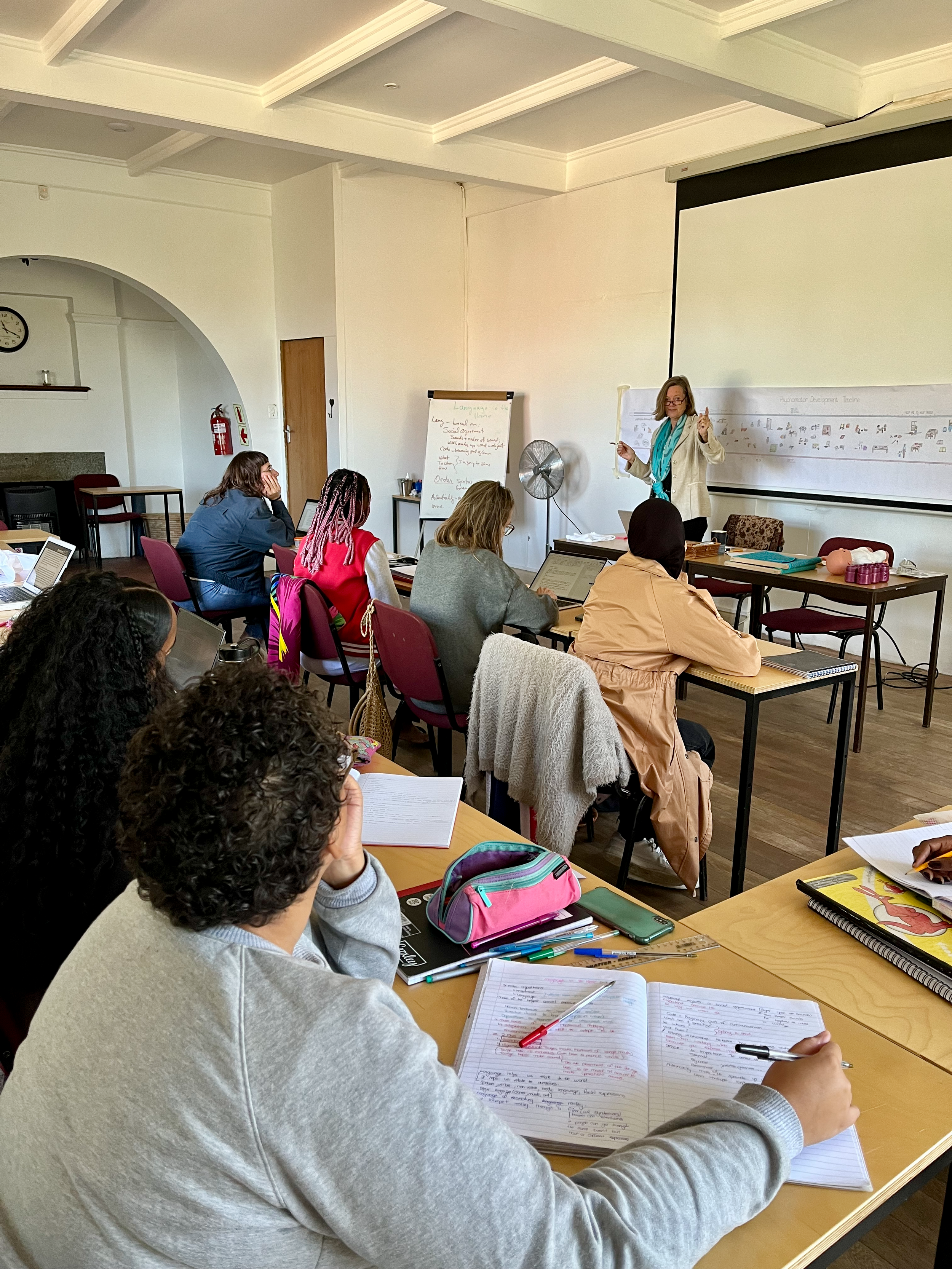 Merry Hadden teaching in a Montessori training course