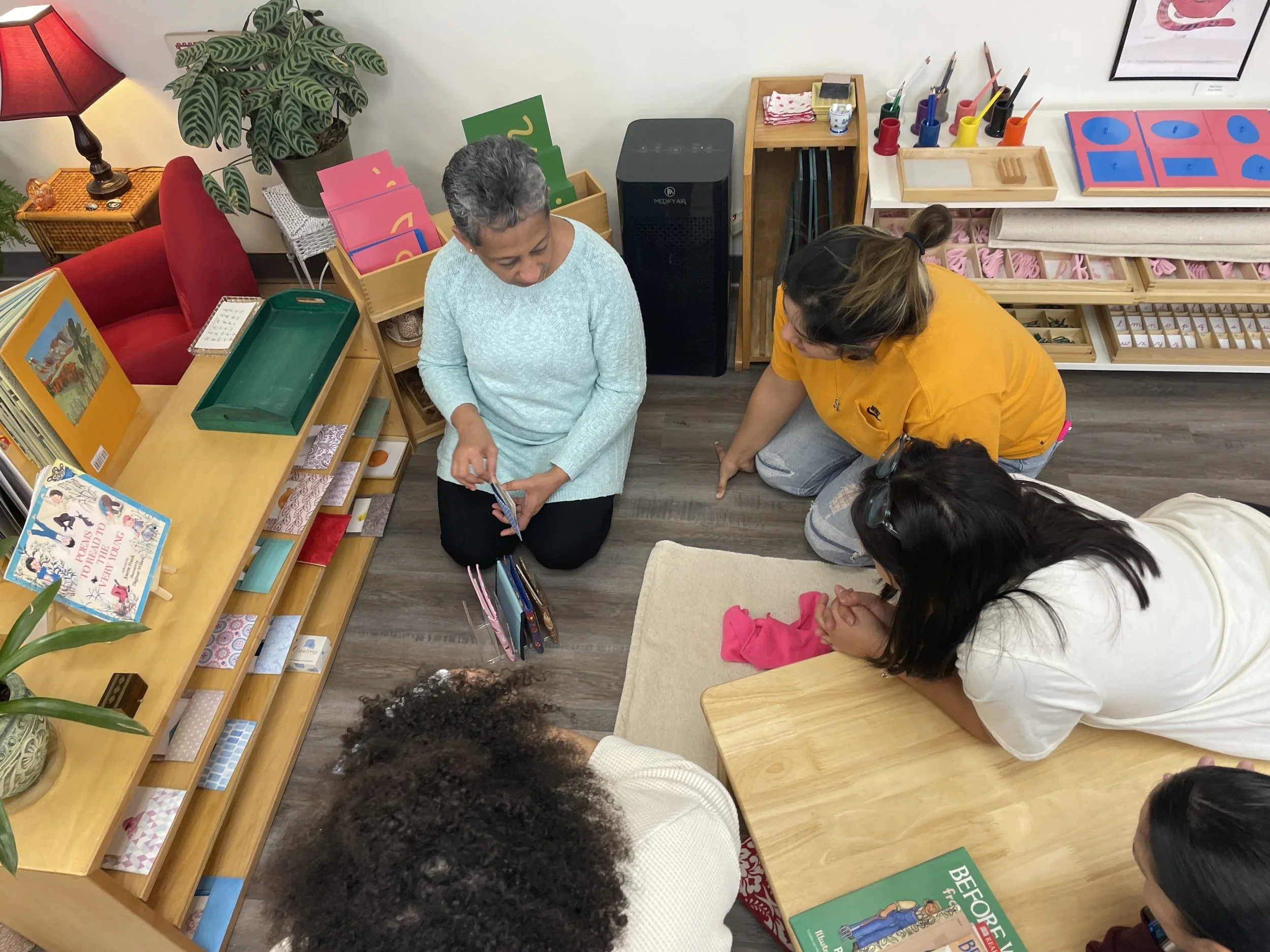 Uma Ramani with Montessori training students