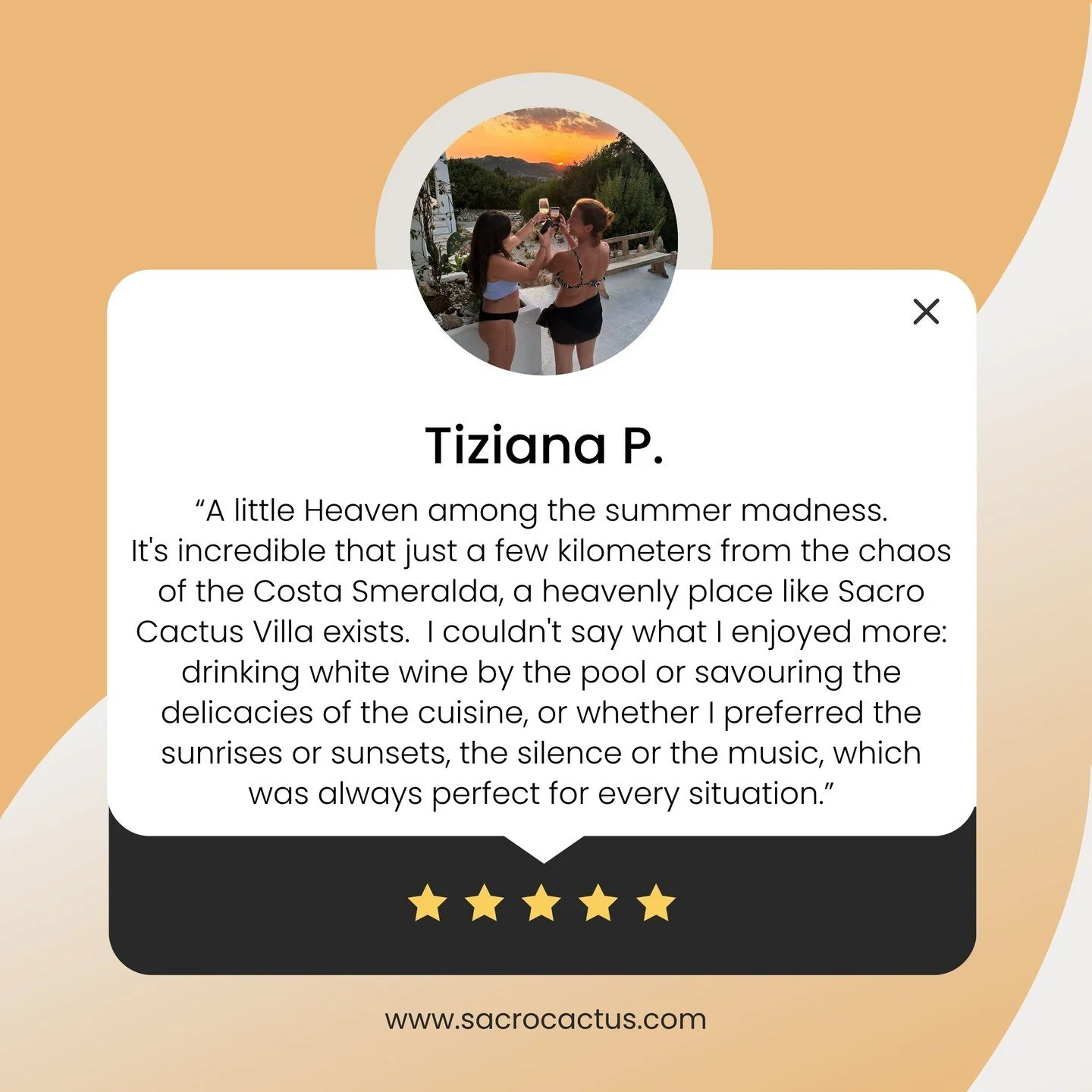 Read our summer '25 guest's full review on our new website: www.sacrocactus.com 🌵