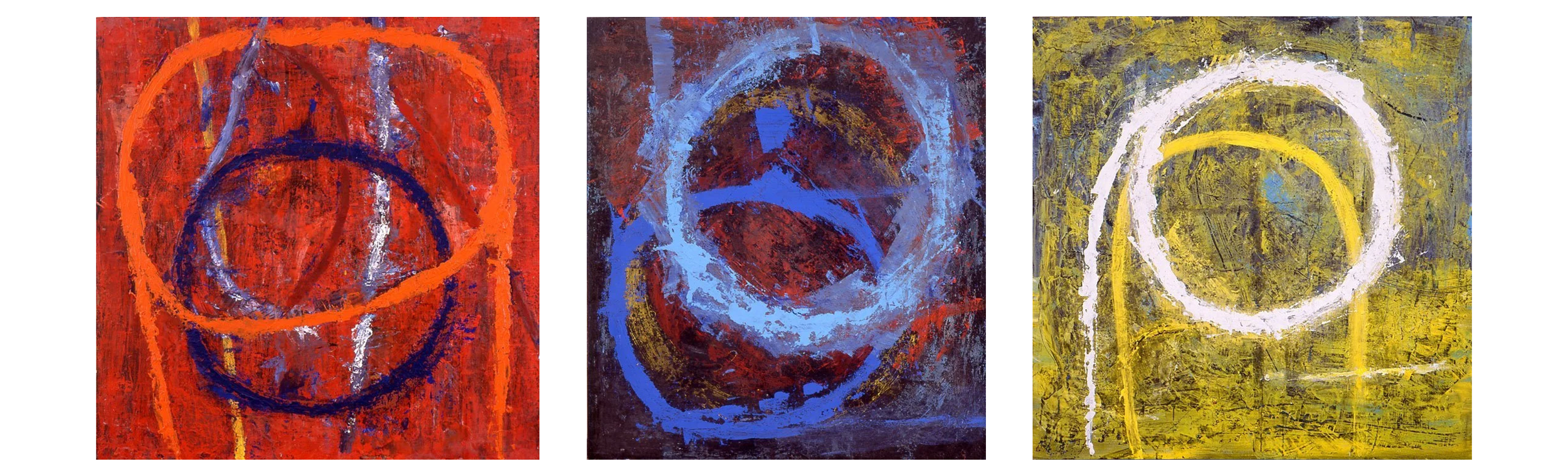 senza titolo, tecnica mista 1997 – 100x100 / 83x100 / 100x100