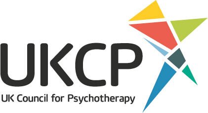 UKCP (UK Council for Psychotherapy) trainee member accreditation logo.