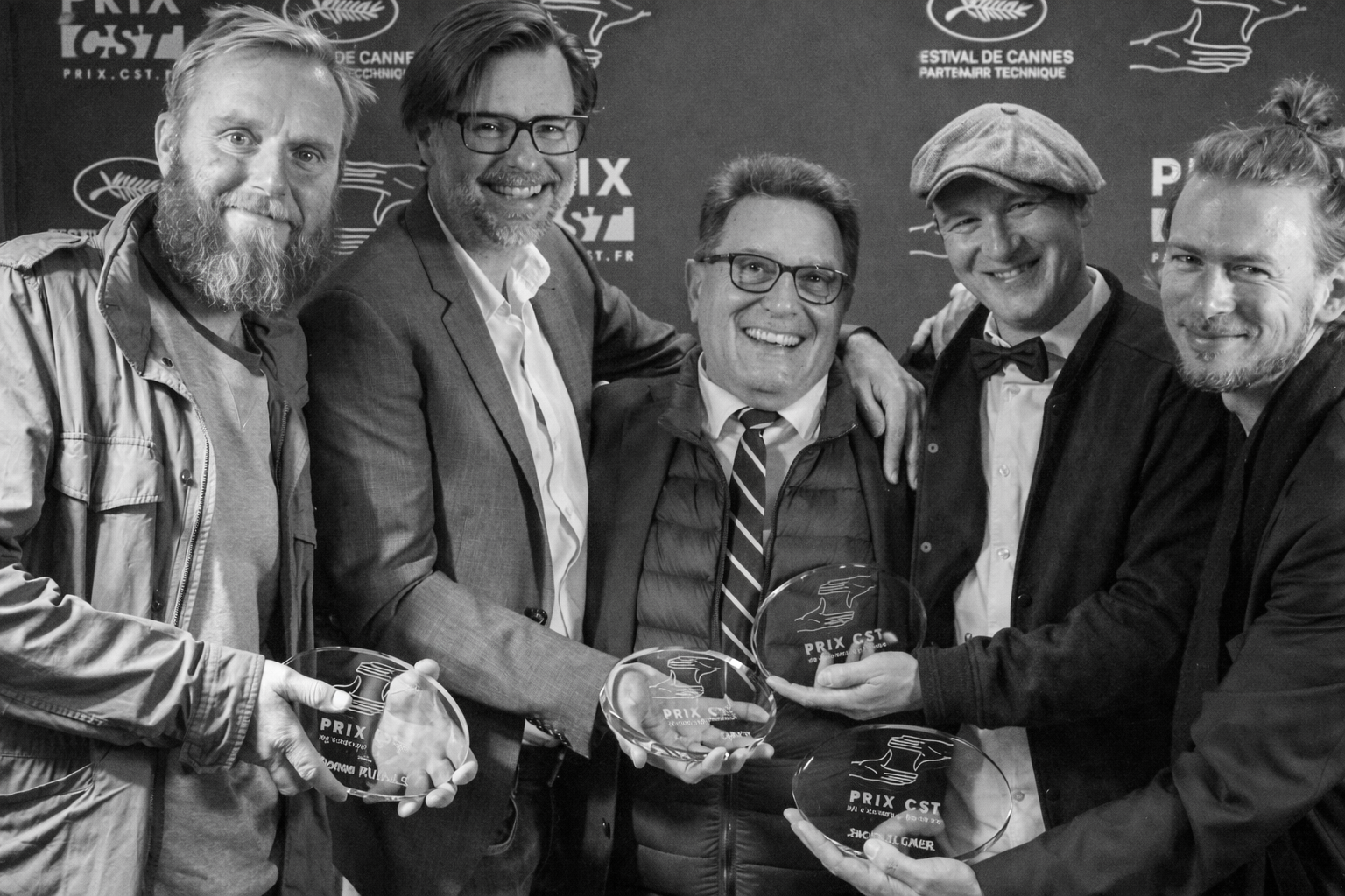 Bent Holm of Oslo Sonic with the sound team behind Triangle of Sadness