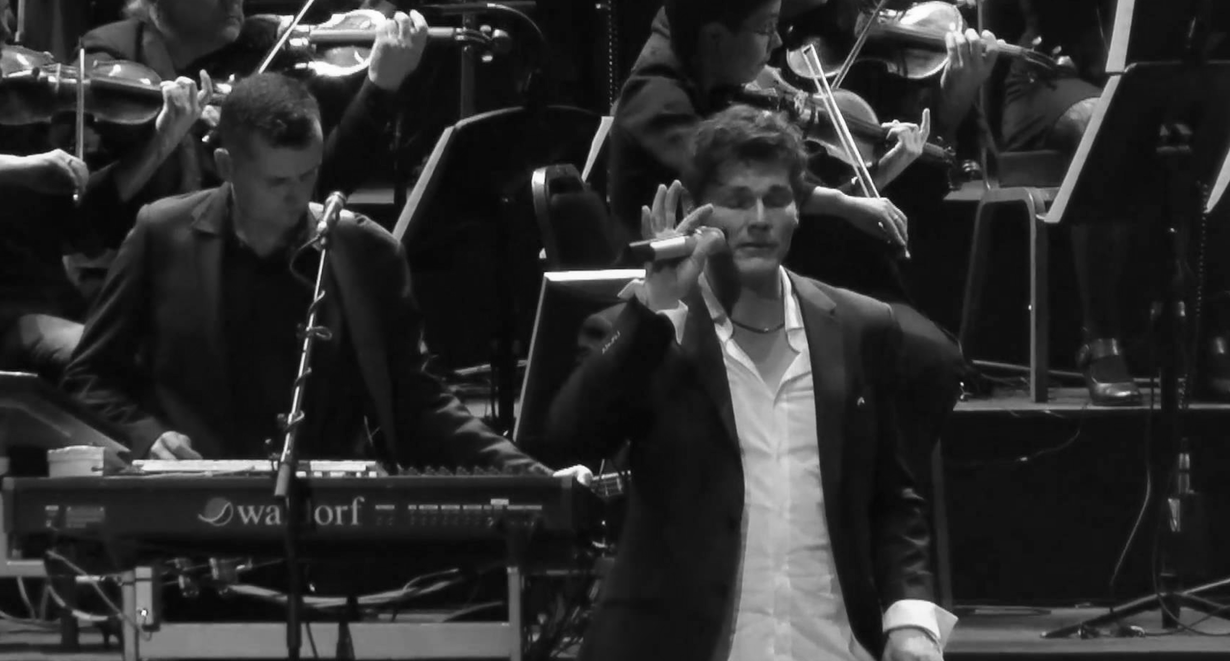 Erik Ljunggren performing with a-ha