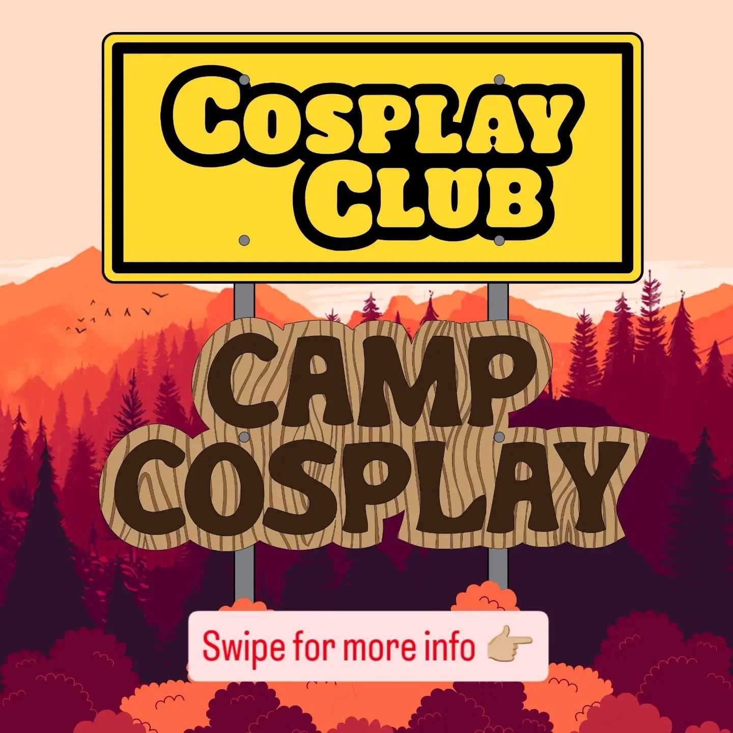 Howdy Campers! We're happy to announce our newly themed setup for conventions and events which we will be debuting at @adelaideartcade 

"Camp Cosplay" is our dedicated space at partnered events and conventions that allows cosplayers and th