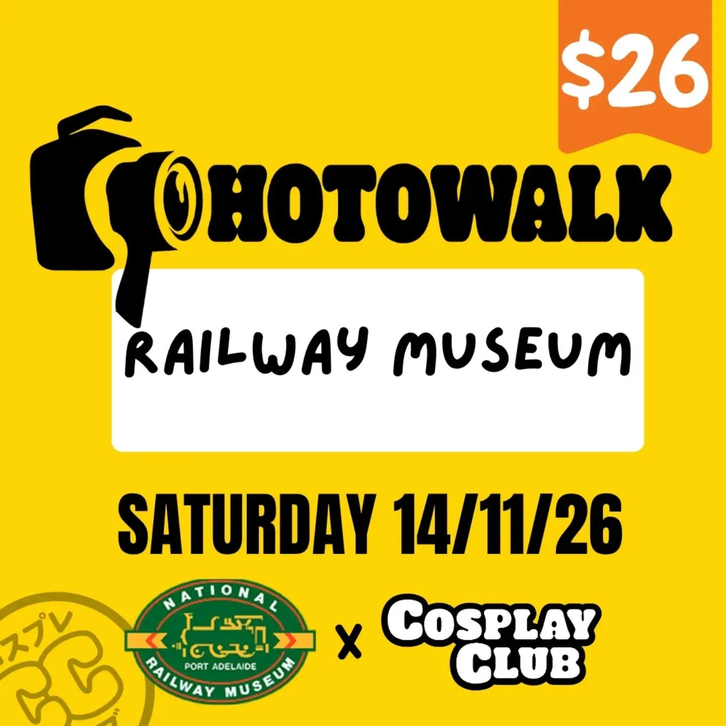 Join us once again at the National Railway Museum for an awesome day of photography at a remarkable venue!

Our professional photographers are the amazing:

@heycammie.photography_cosplay
@cardeas.ph
@cos.v.play 
@sp_ace_arts 

The event will be runn