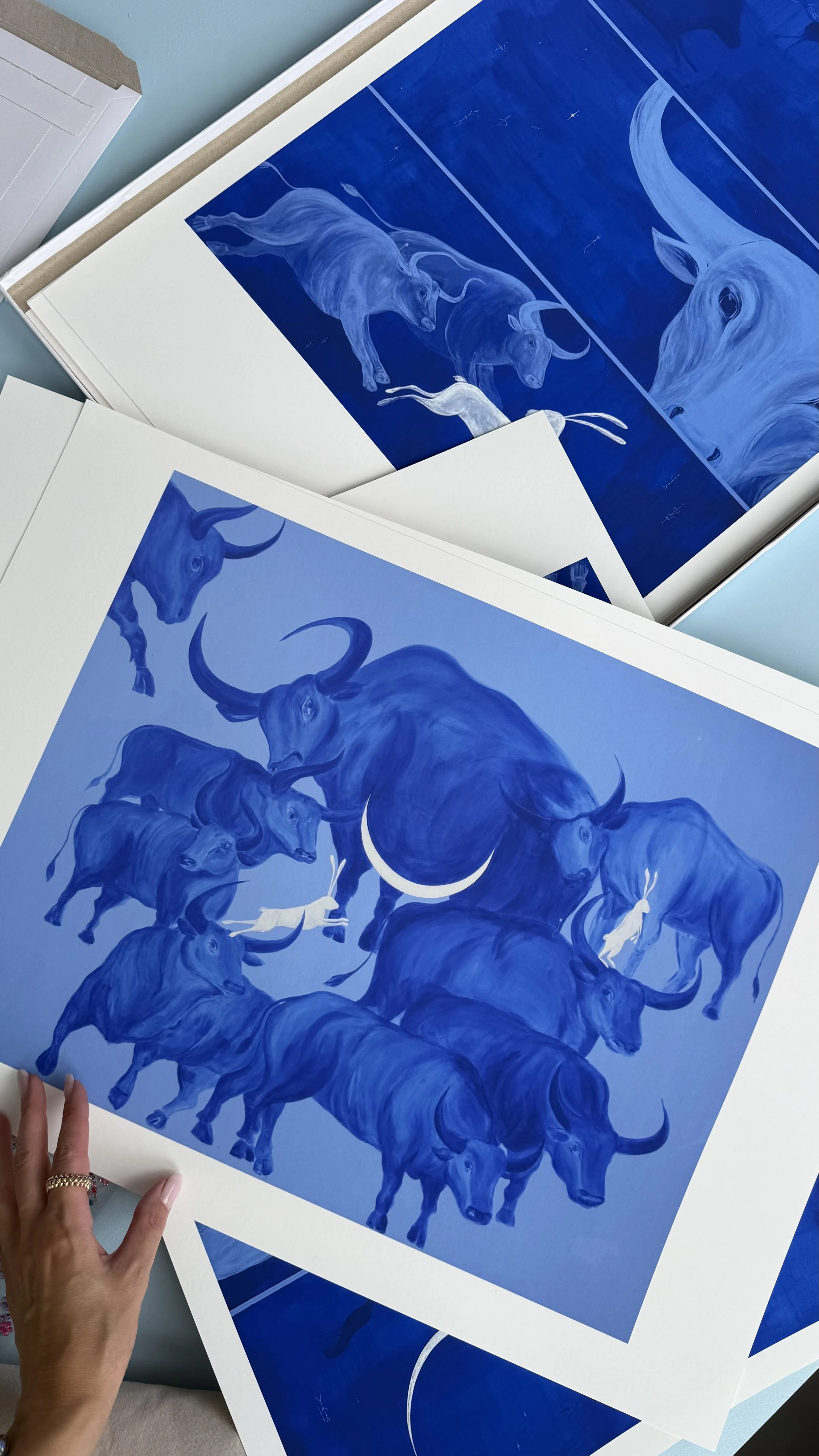 The Memory of the Herd and Keeper of Memory limited edition A2 fine art print by Jevgenia Vassiljeva on 320 gsm cotton paper
